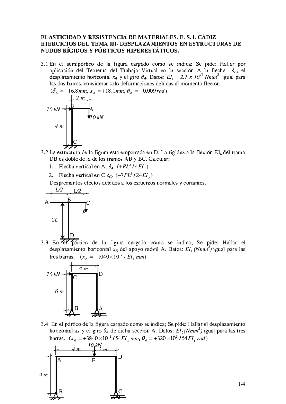 Isostático-Hiperestático - 1/ ELASTICIDAD Y RESISTENCIA DE MATERIALES ...