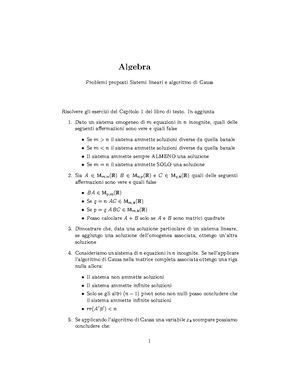 Esercizi Autovalori Autovett - Geometria E Algebra T-Ing Automazione ...