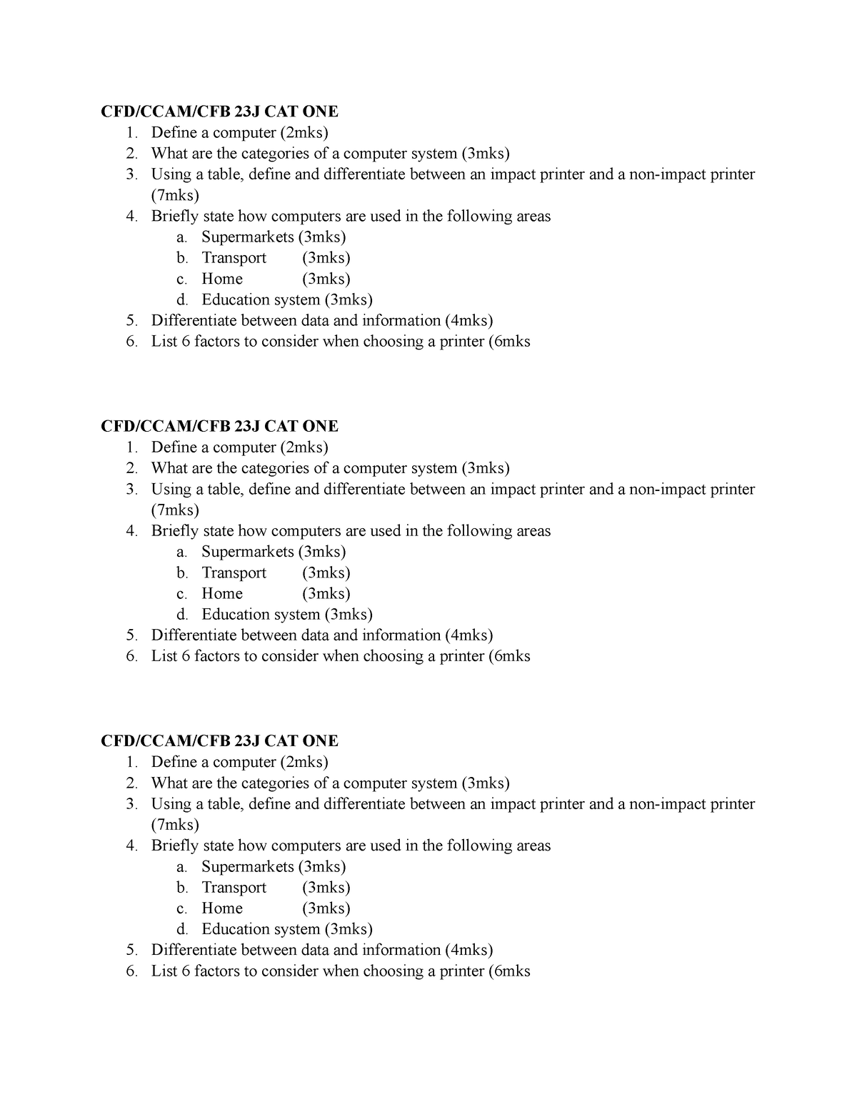 cfd-ccam-cfb-23j-cat-define-a-computer-2mks-what-are-the-categories