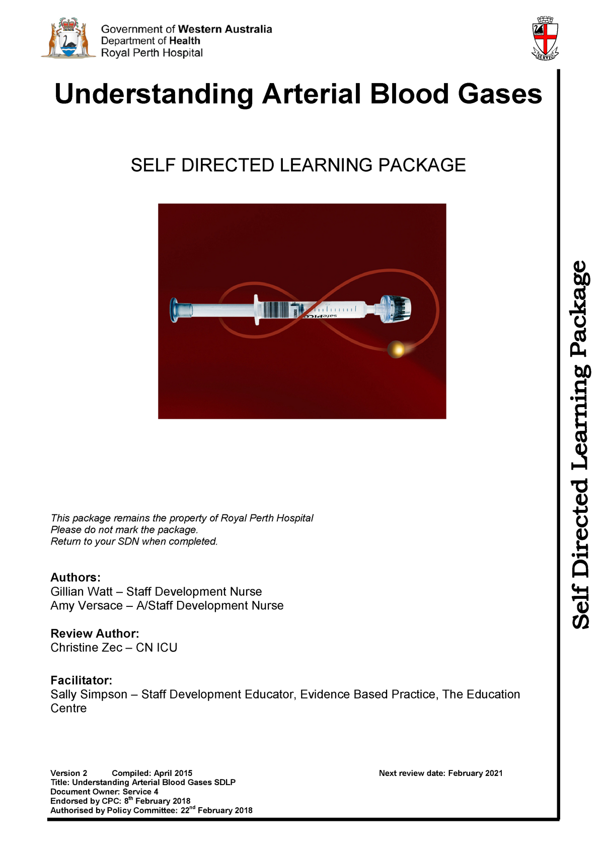 A - Arterial blood gases, Understanding SDLP 2018 v2 - Version 2 ...