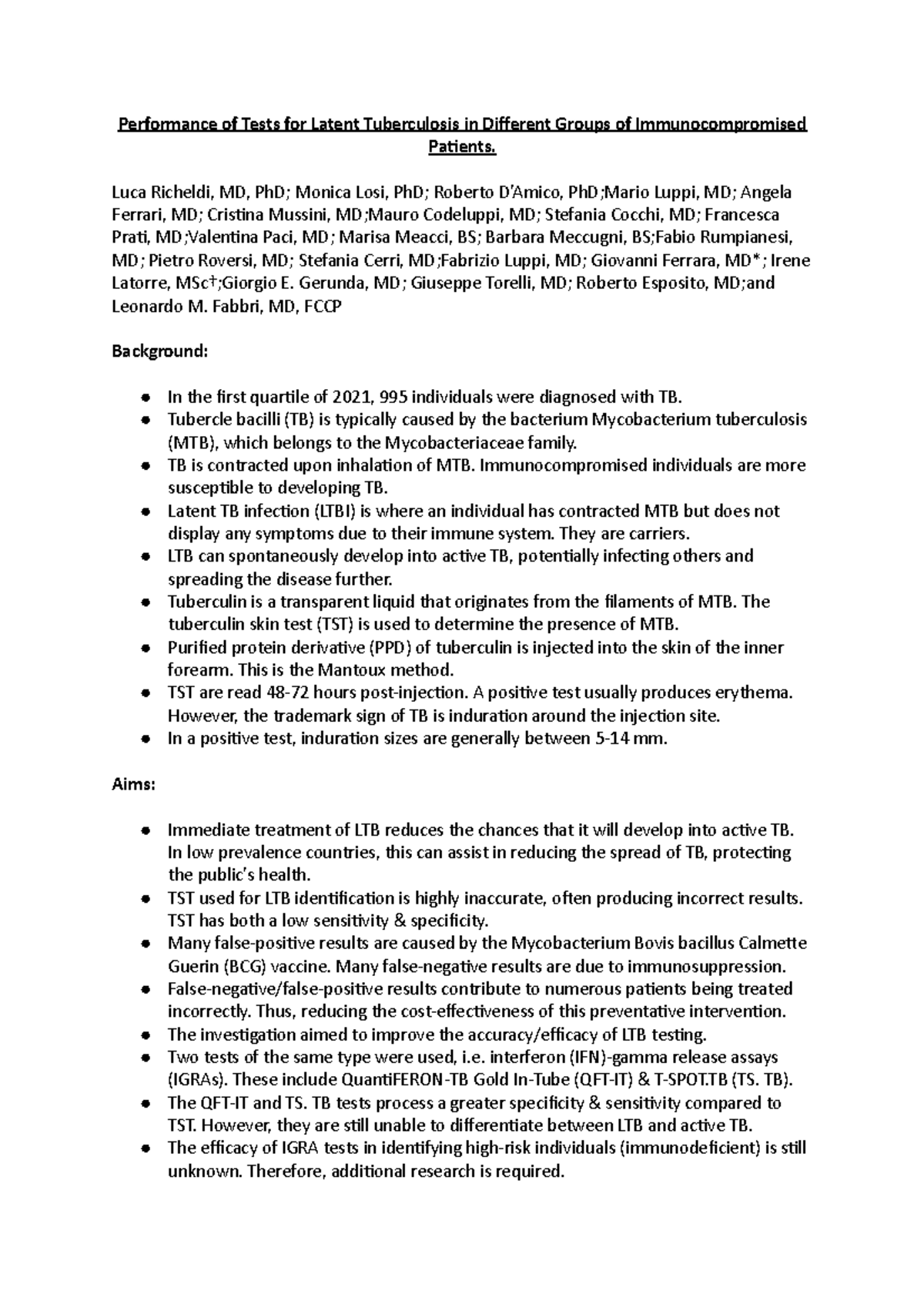 Immunology paper notes - U14582 - Brookes - Studocu
