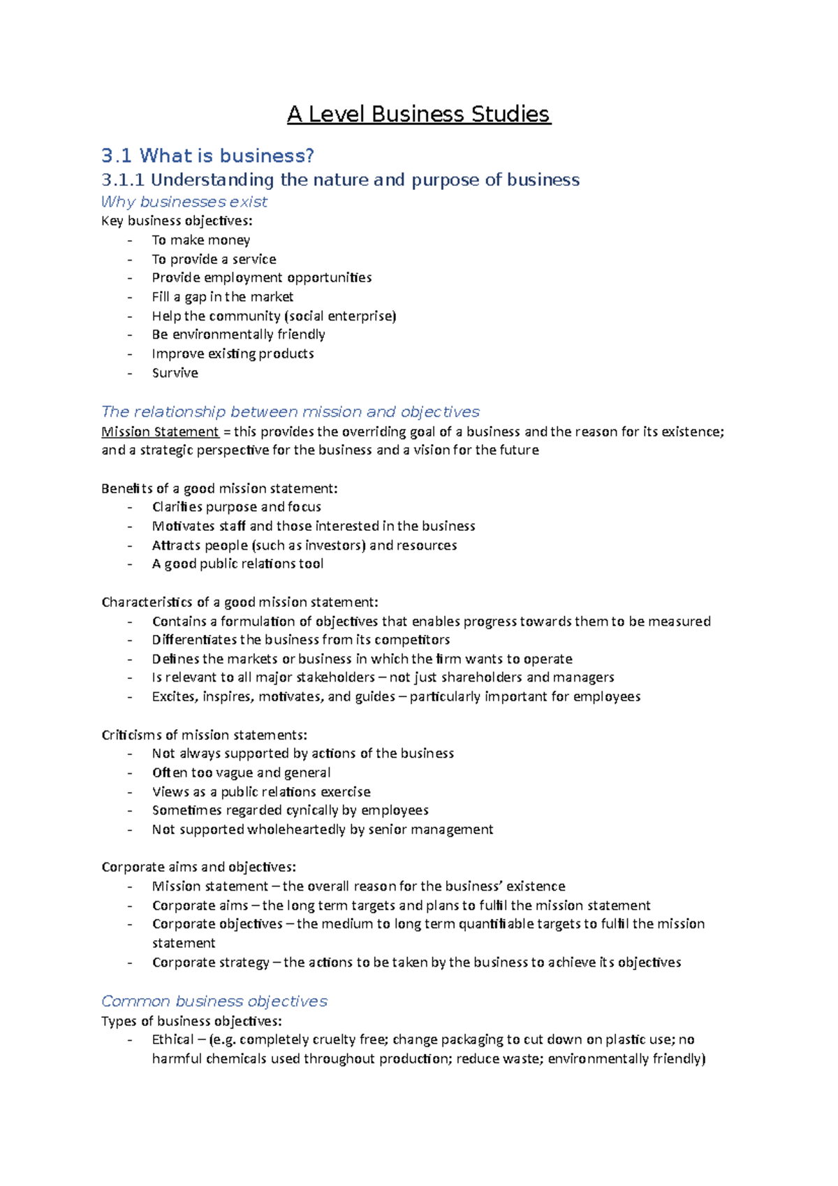 Understanding Markets AS Business Studies. Aims and Objectives Aim