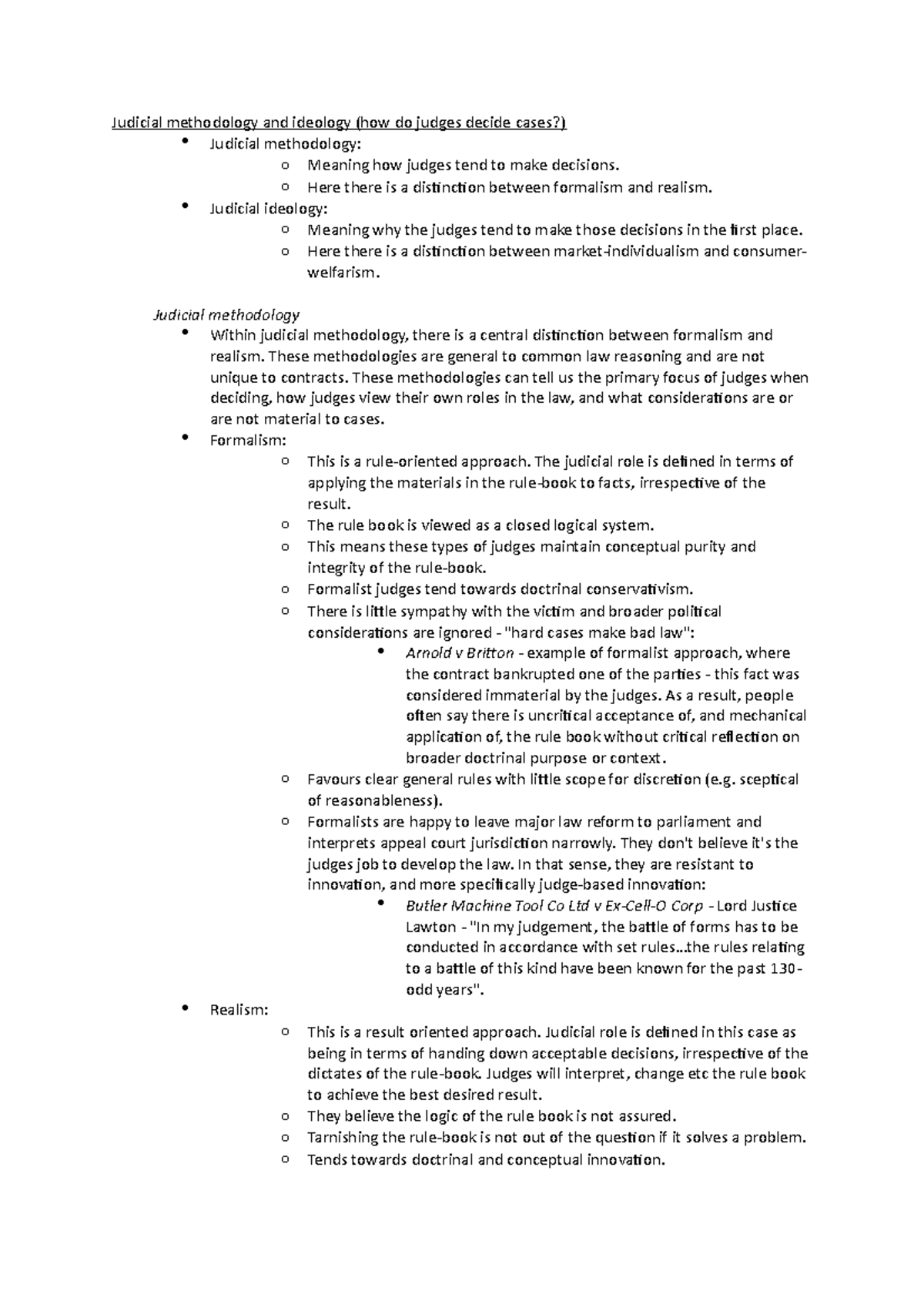 LA243 In Context Notes - Judicial methodology and ideology (how do ...