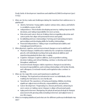 Learning Objectives for child development - Learning Objectives for ...