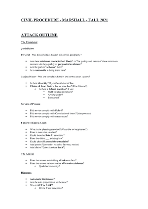 Civ Pro Cheat Sheet - Summary Civil Procedure I - Civ Pro Cheat Sheet ...