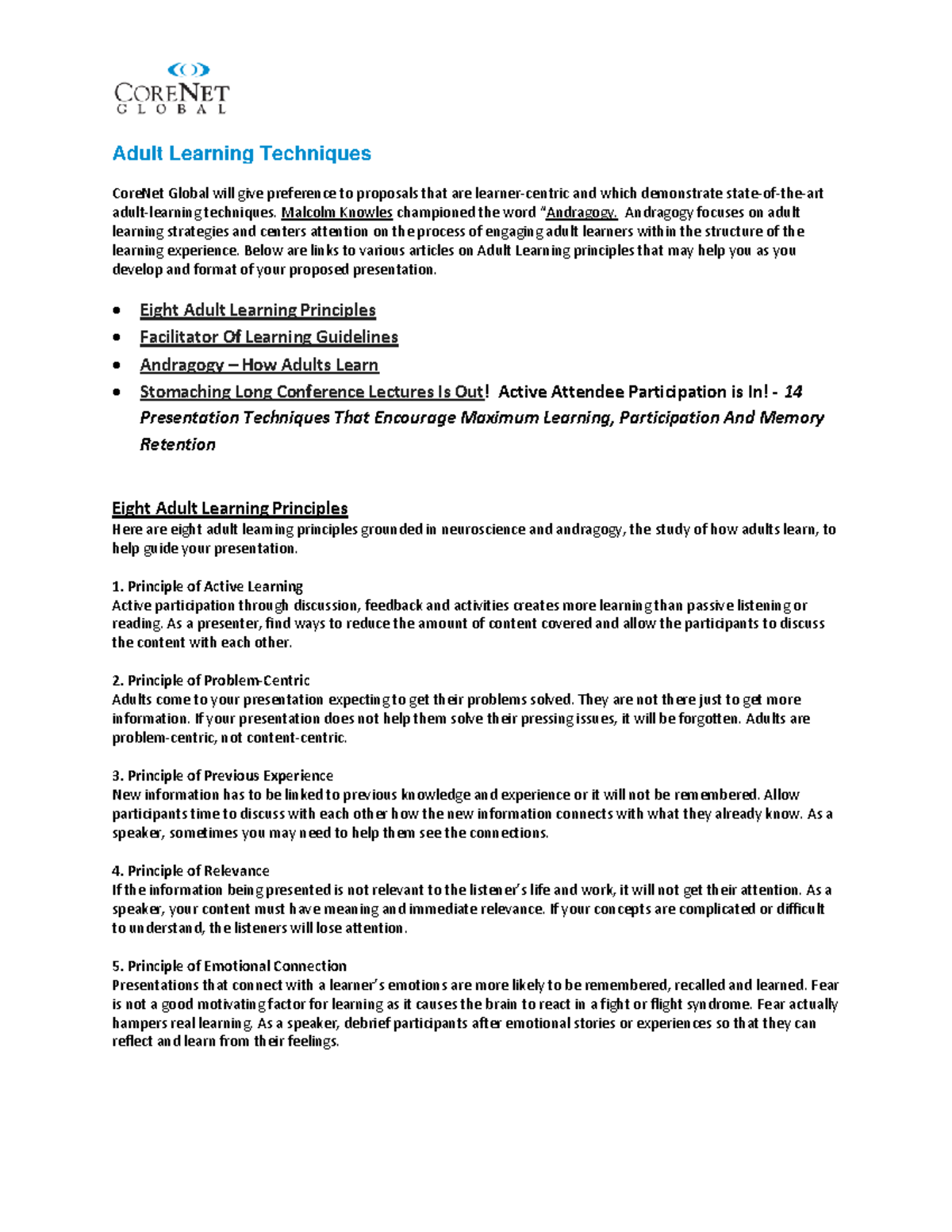 Adult Learning Tips - Lecture notes 7 - Adult Learning Techniques ...