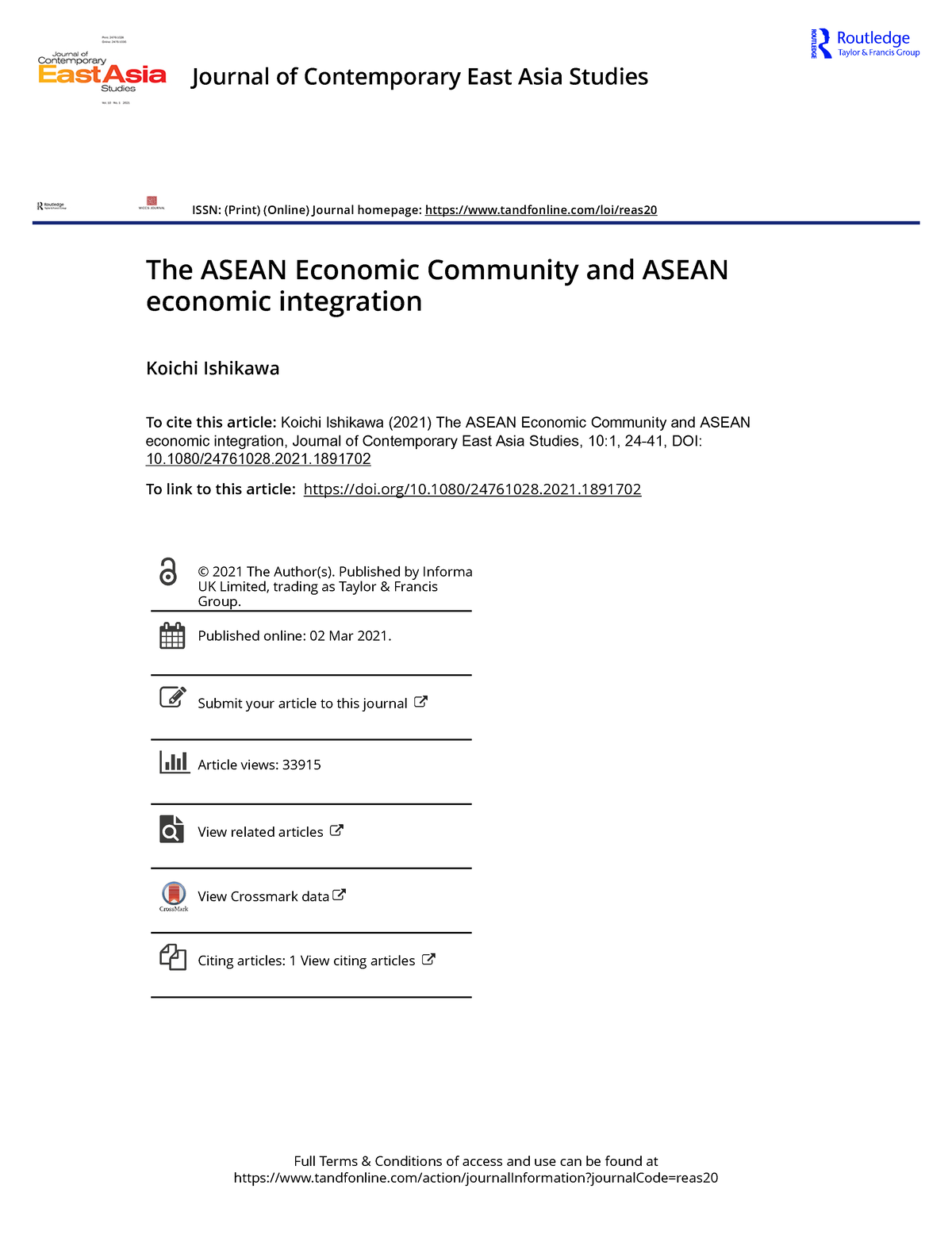 The Asean Economic Community And Asean Economic Integration - Full ...