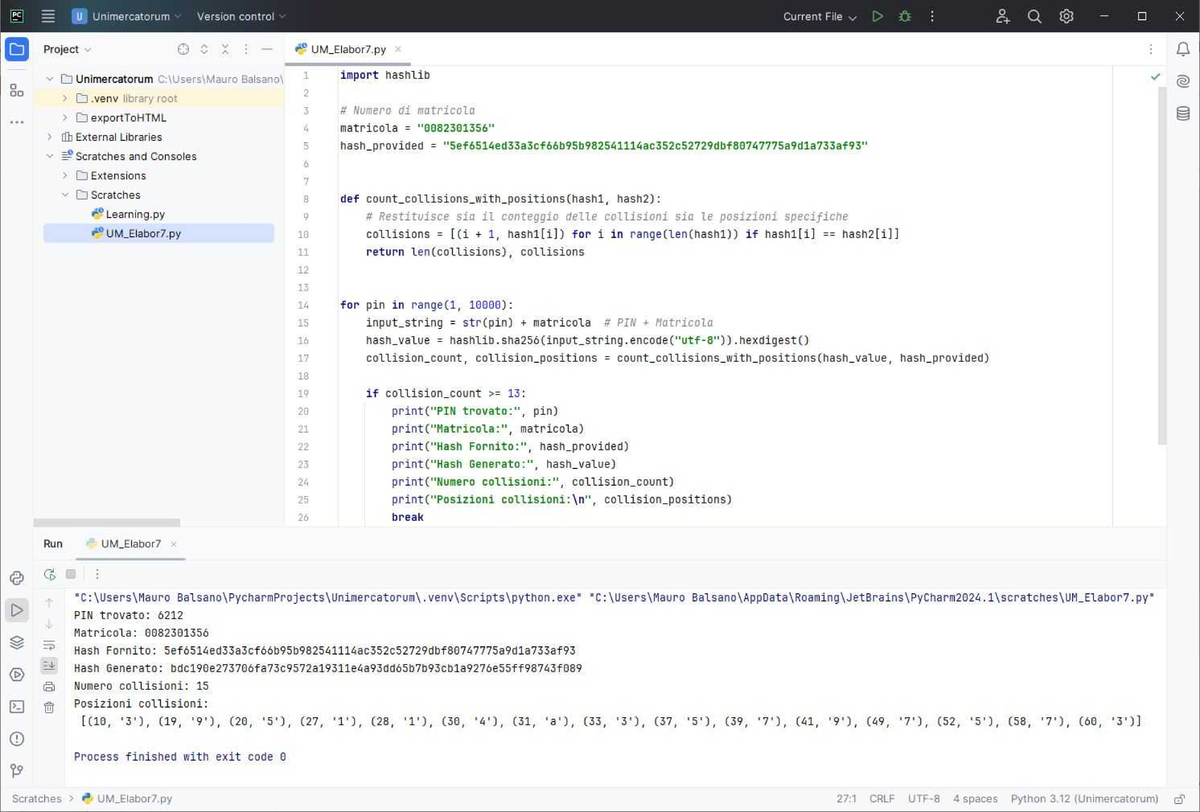 Python - Cyber Security - PC Unimercatorum Version control Current File ...