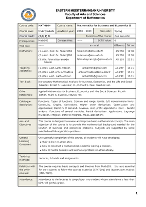 17-18 spring midterm 1 - past exams - SPRING 2017-2018 | EMU DEPARTMENT ...