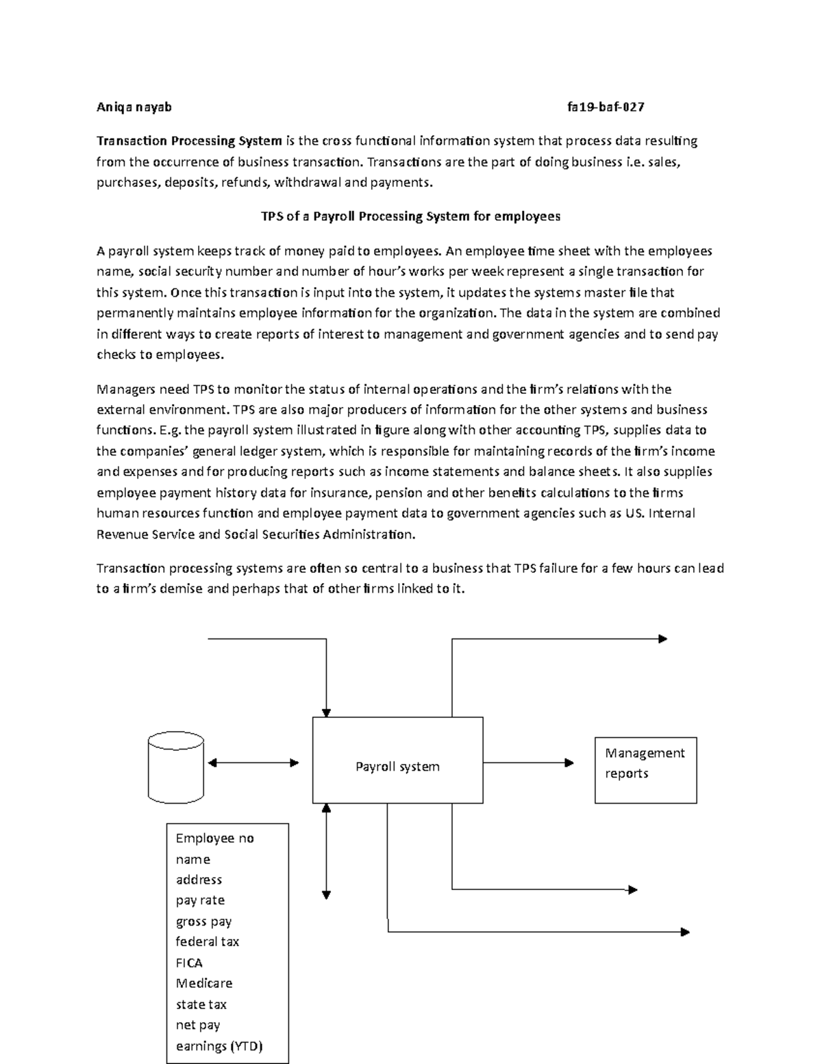 Business management information system quiz Aniqa nayab fa19baf