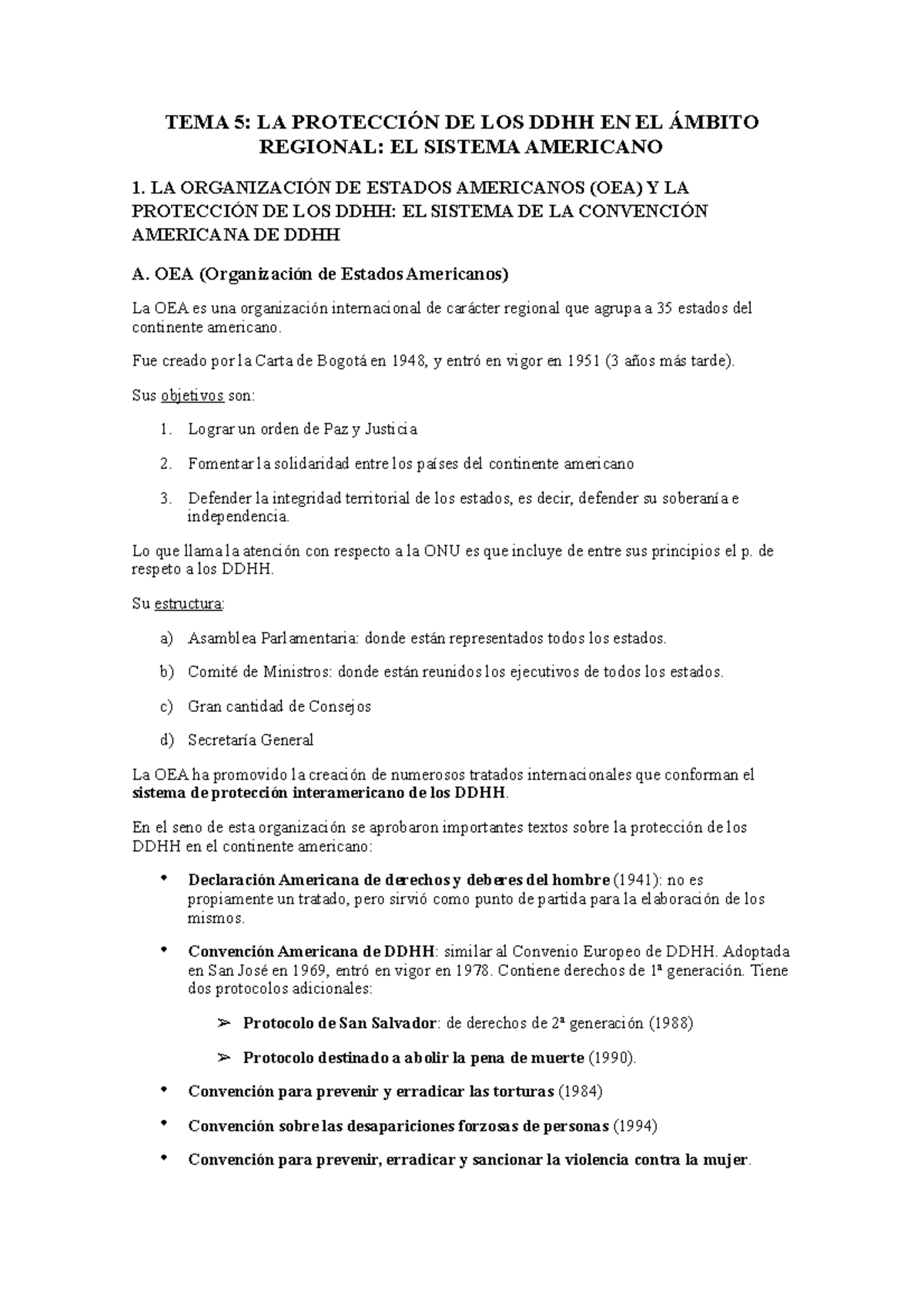 Tema 5 - Ozana Olariu - Apuntes - TEMA 5: LA PROTECCIÓN DE LOS DDHH EN ...