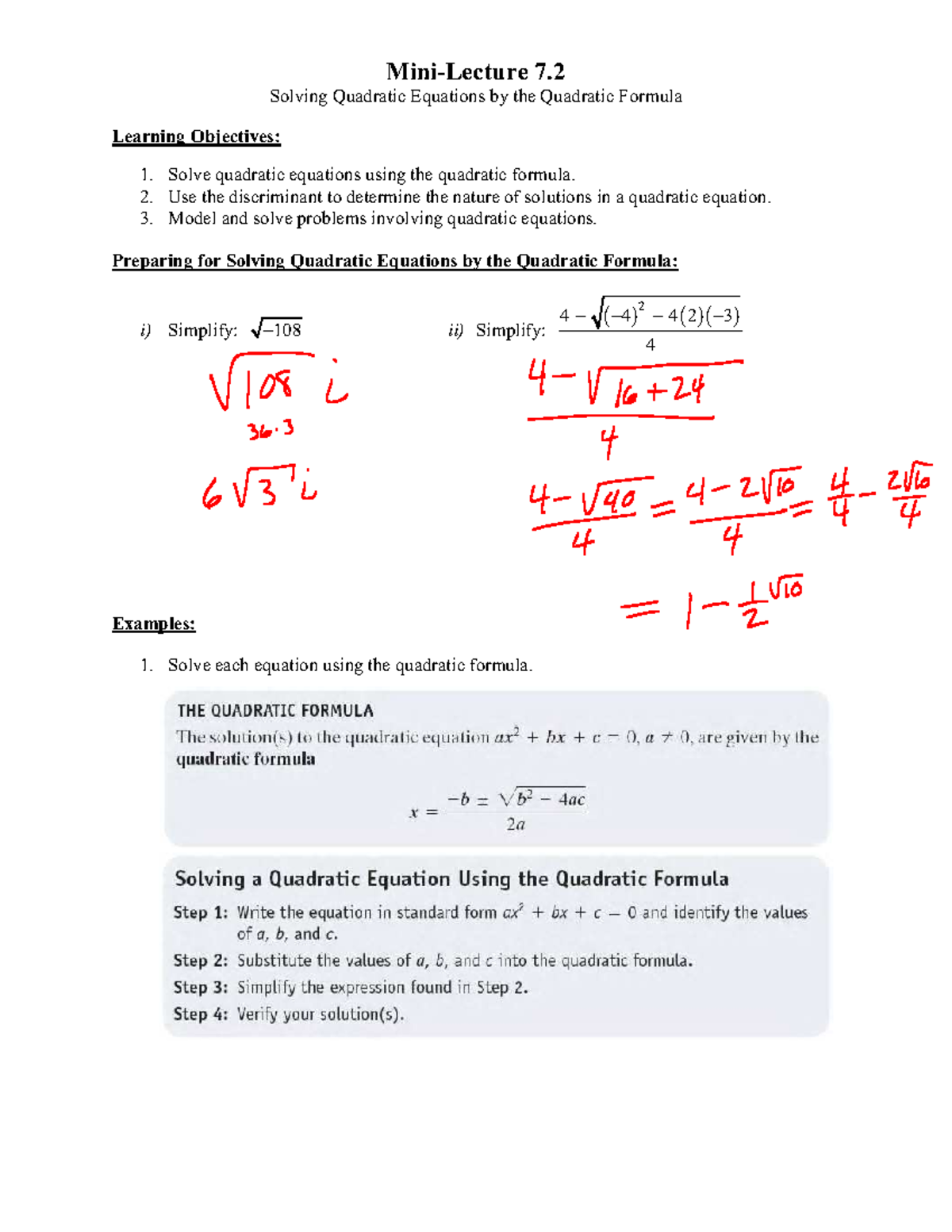 7-2c - will help you in math and help you critically - Mini-Lecture 7 ...