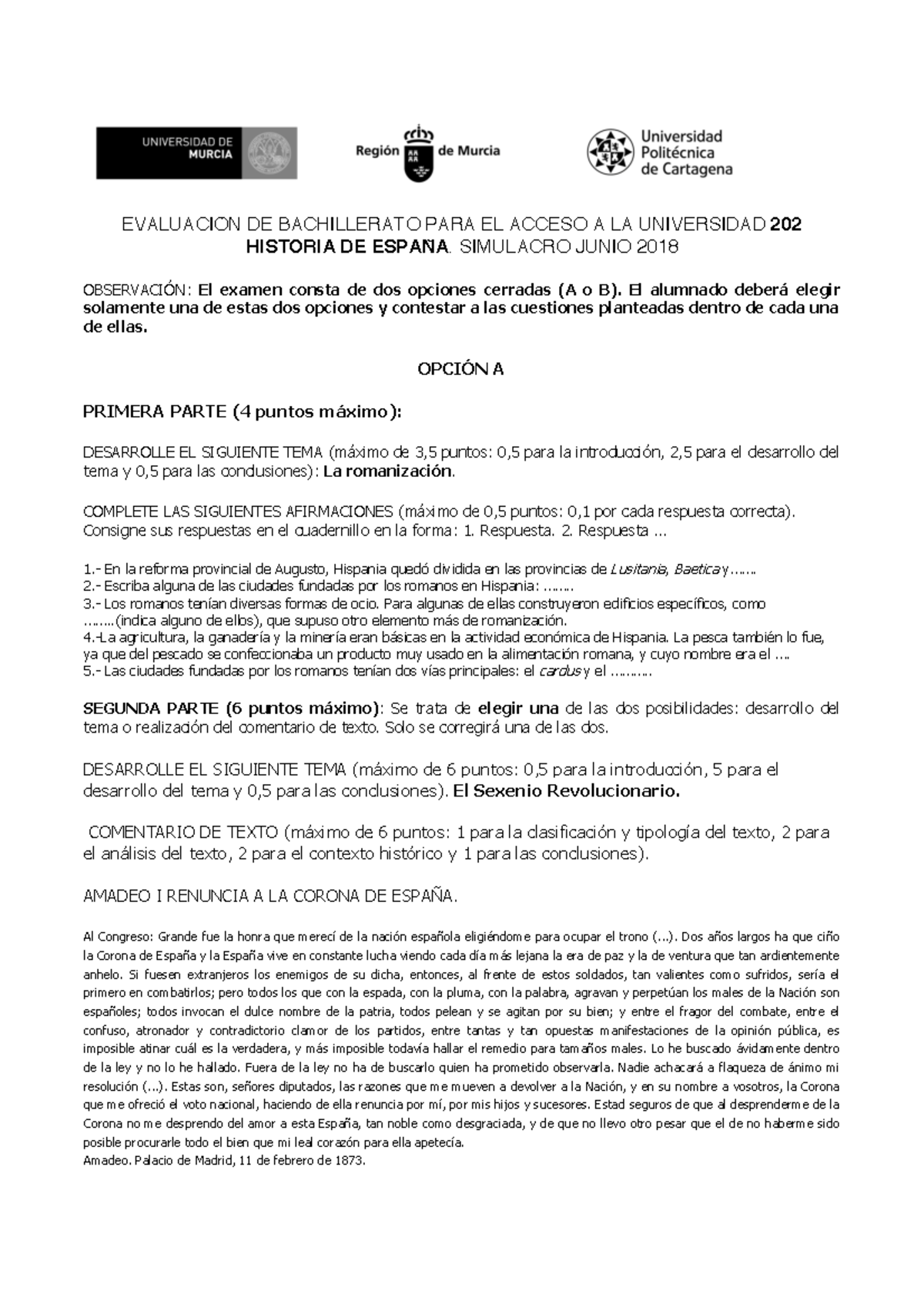 Examen Junio 2019 - Warning: TT: Undefined Function: 32 EVALUACIÓN DE ...