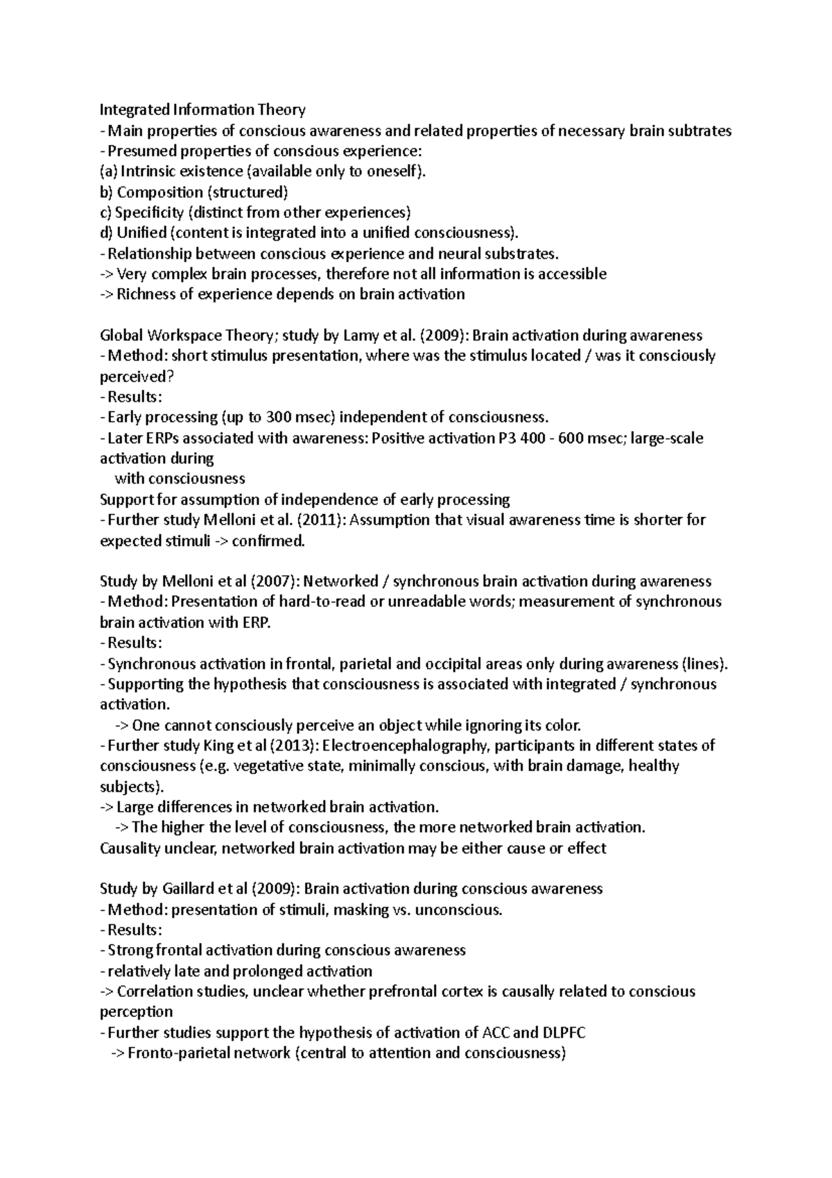 Integrated Information Theory - b) Composition (structured) c ...