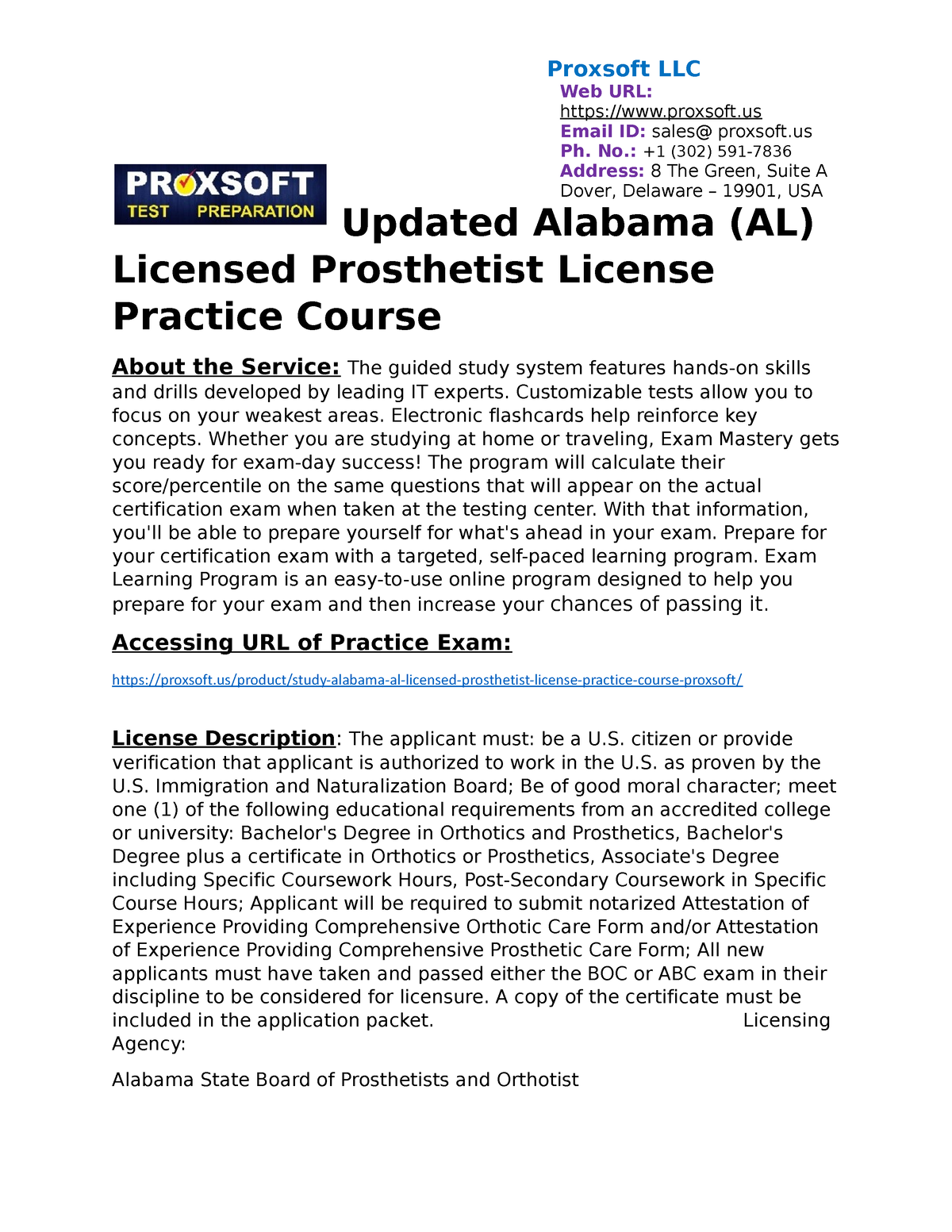 Updated Alabama AL Licensed Prosthetist License Practice Course   Thumb 1200 1553 