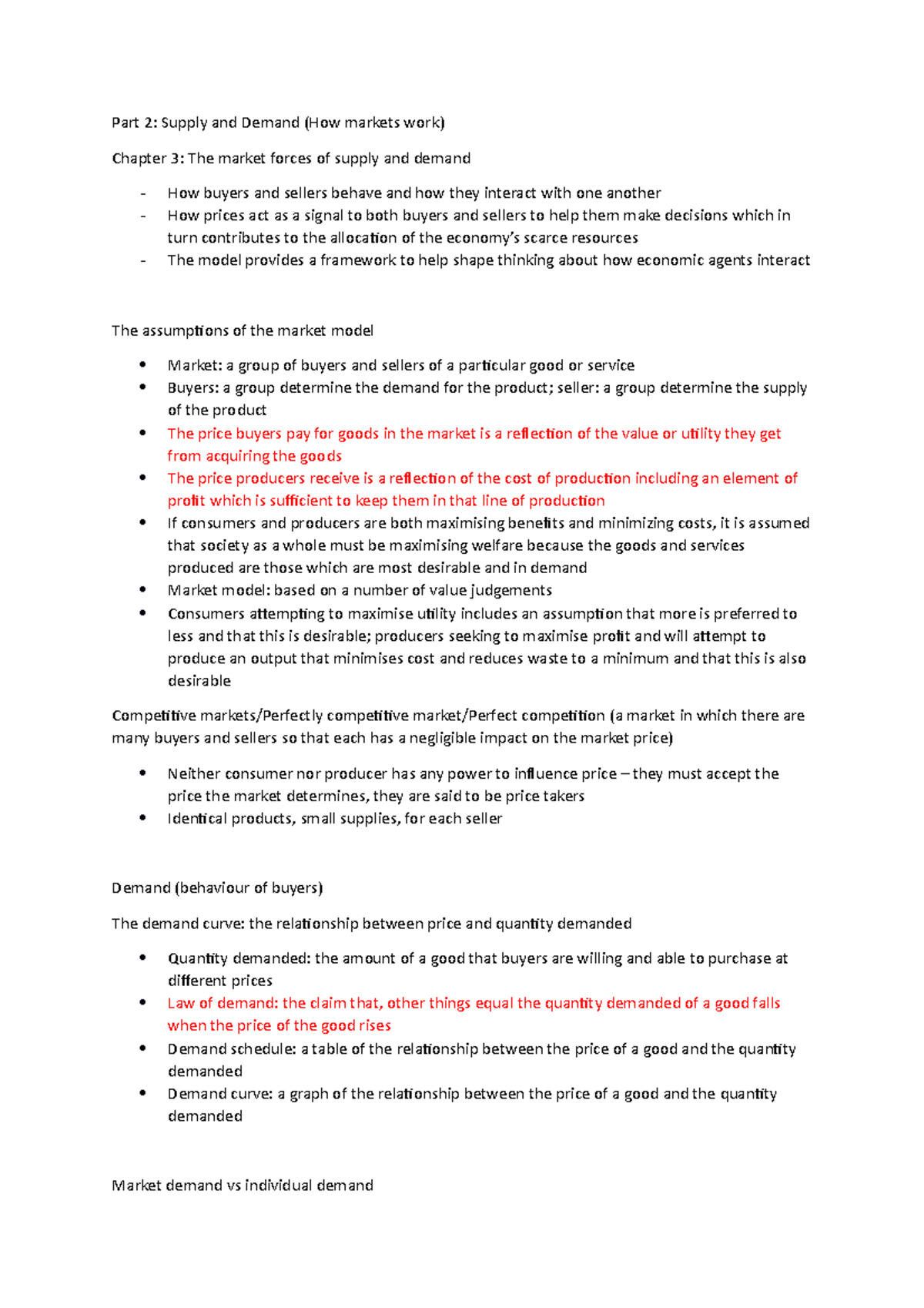 Chapter 3 - Self notes - Part 2: Supply and Demand (How markets work ...