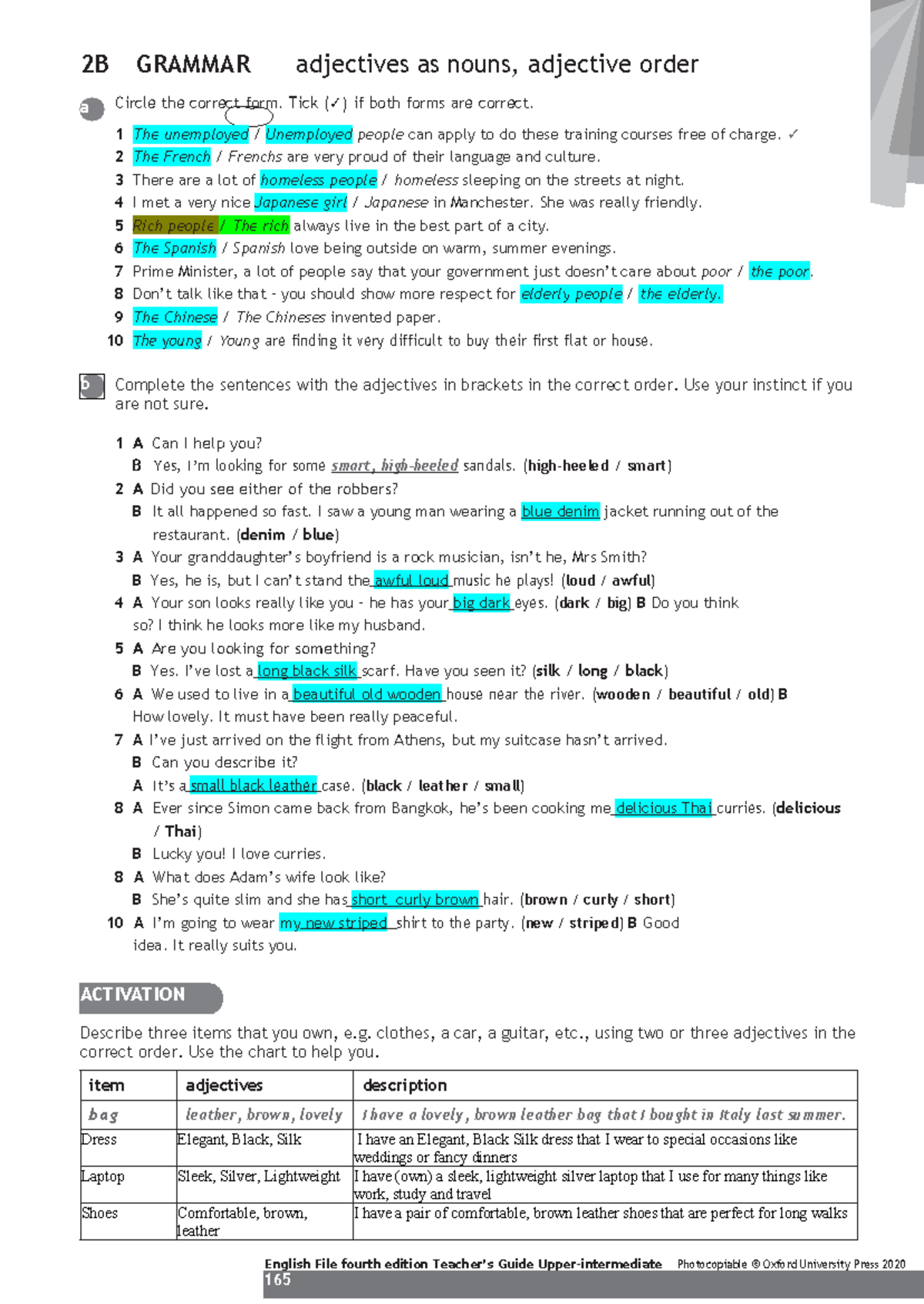 Grammar 2B English File 4e Upp-int TG PCM Grammar 2B - a b ACTIVATION ...