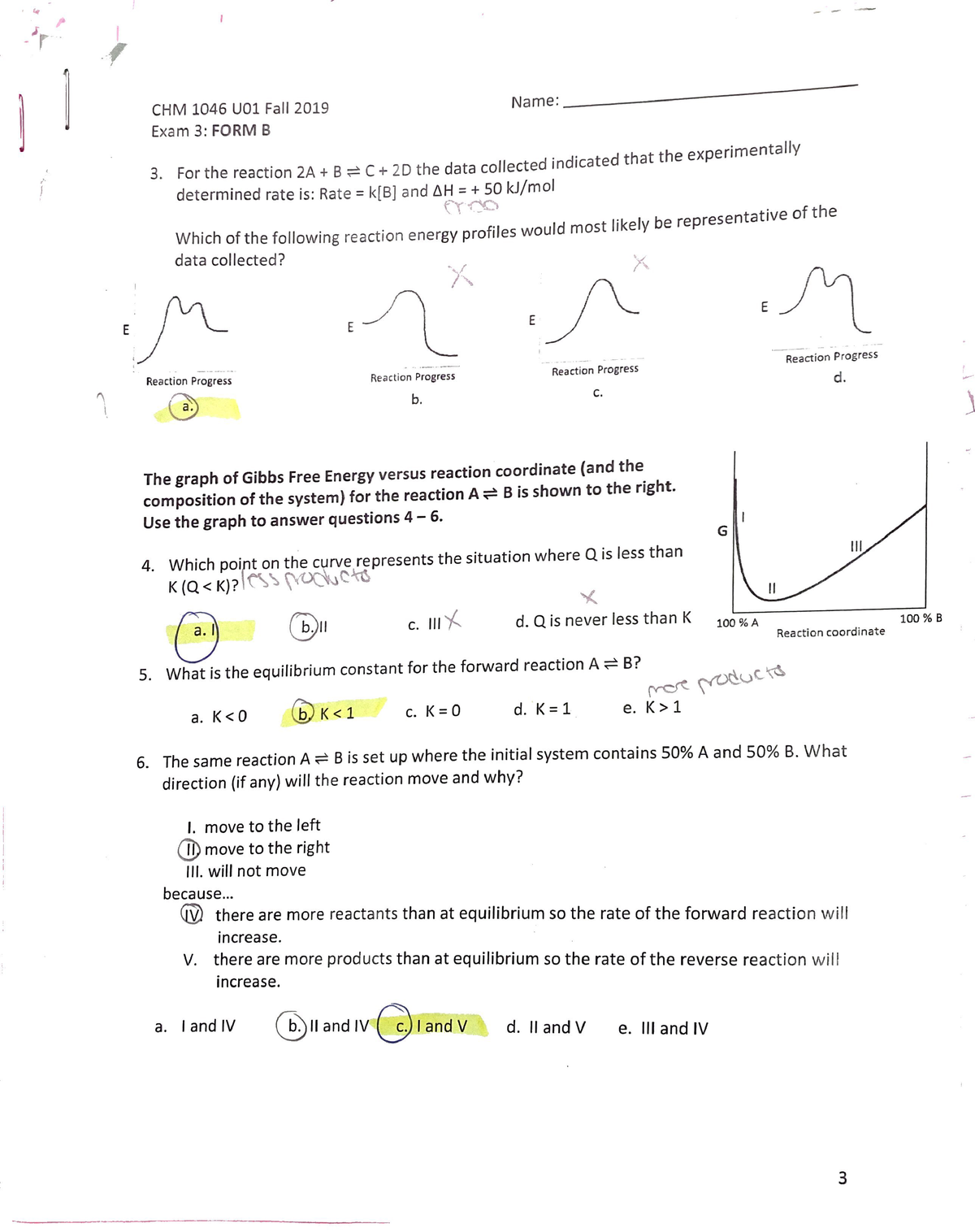 Exam3 - Exam 3 Multiple Choice - CHM 1045 - Studocu