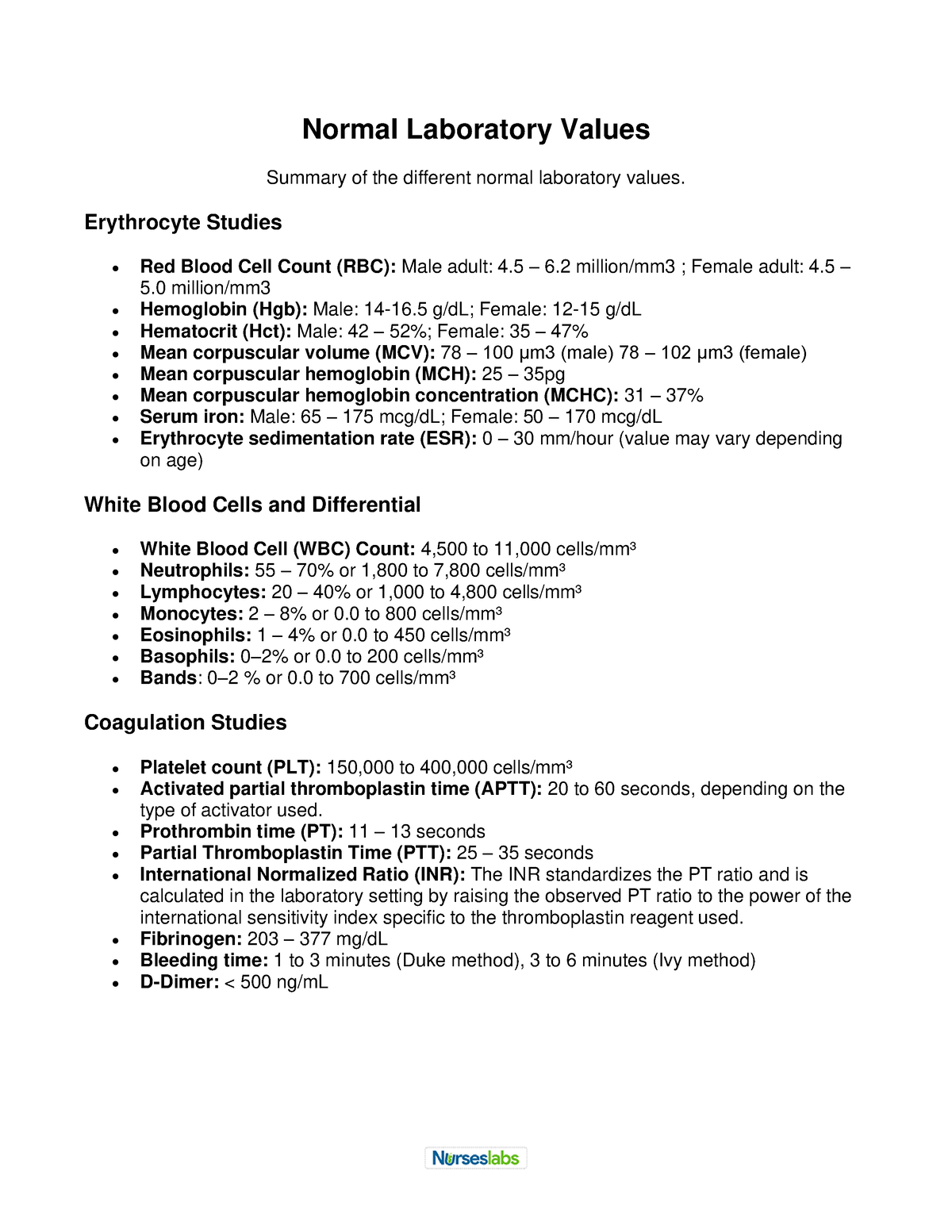 nurseslabs-normal-lab-values-1-normal-laboratory-values-summary-of