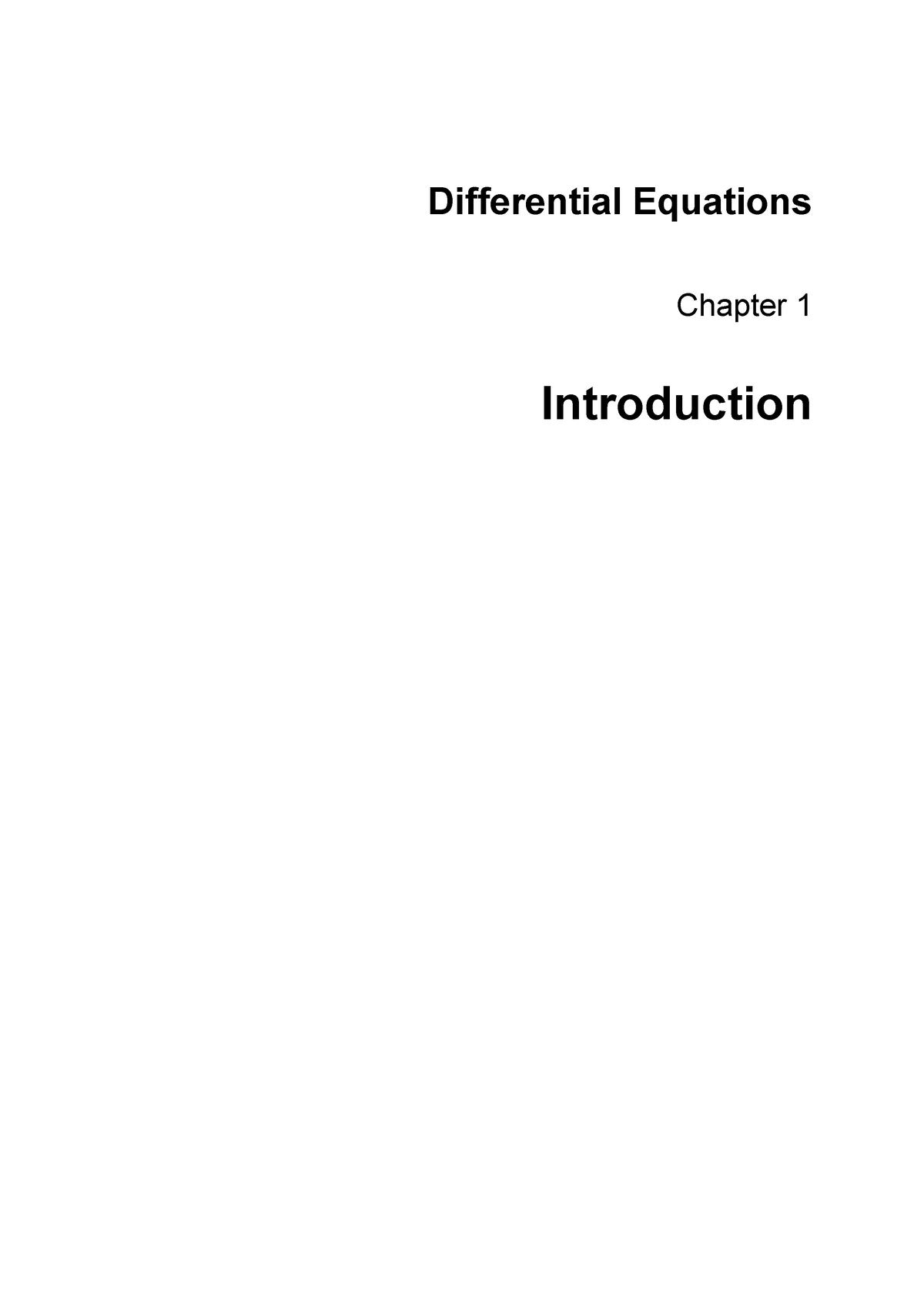 Differential Equation Lesson Number 1 - Differential Equations Chapter ...