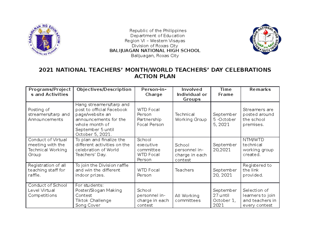 academic action plan essay