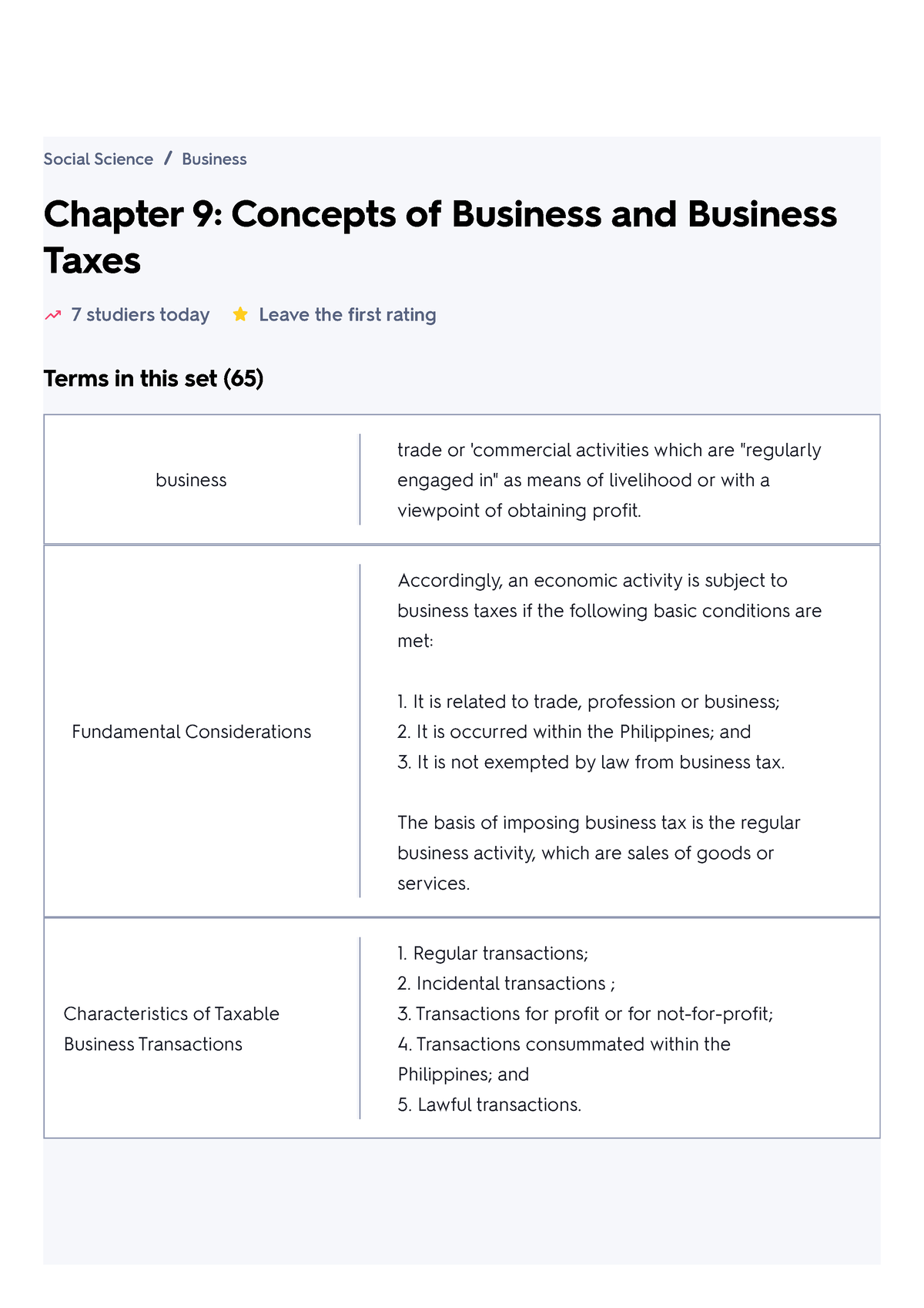 Chapter 9 Concepts Of Business And Business Taxes Flashcards - Chapter ...