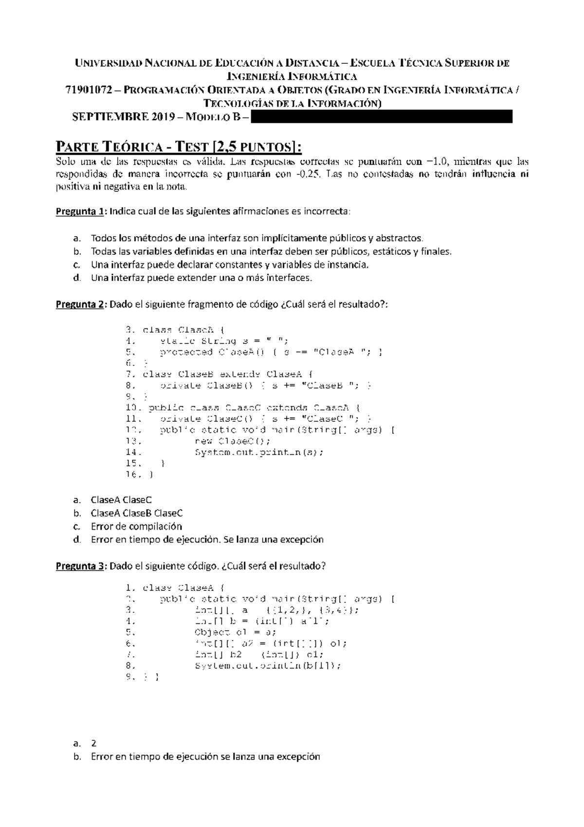 2019 Septiembre B - Exámanes POO - Programación Orientada a Objetos ...