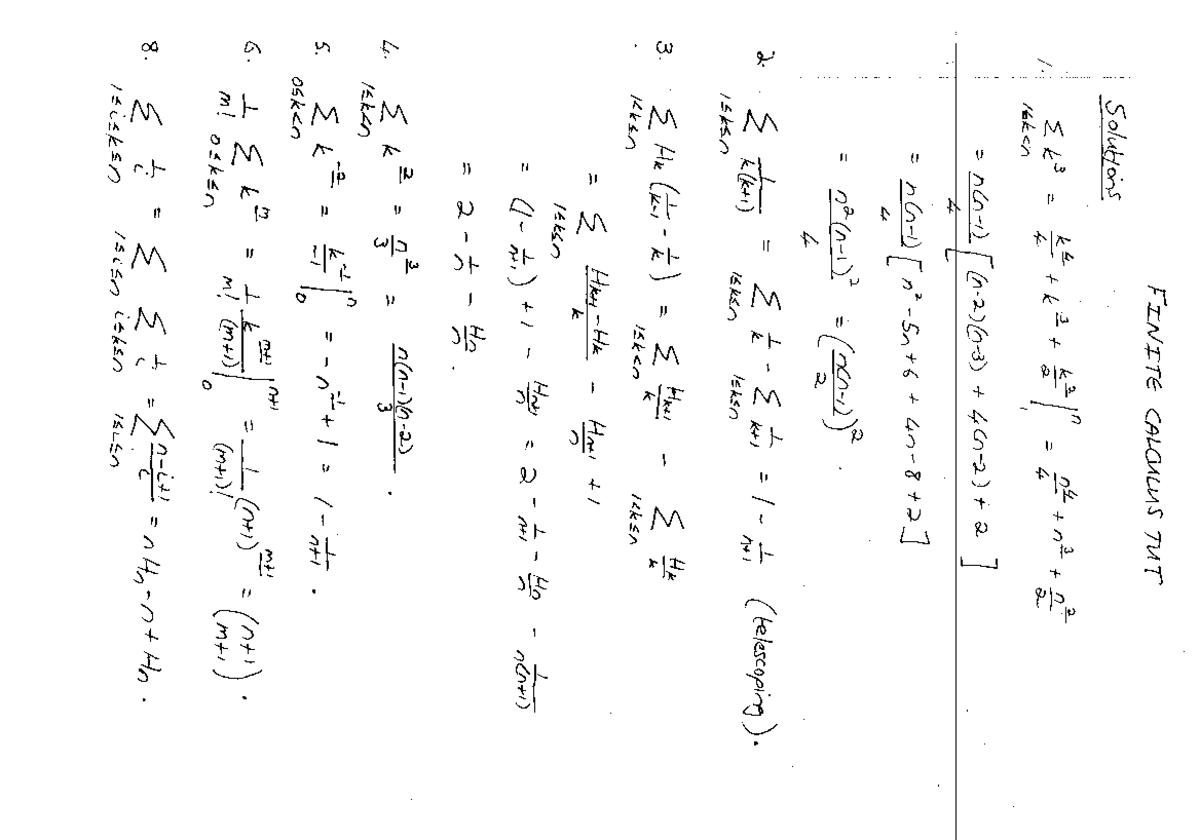 Number Theory Tut 1 solutions - FINITE CALOULUS TUT Solutions / Ek3 = 4 ...