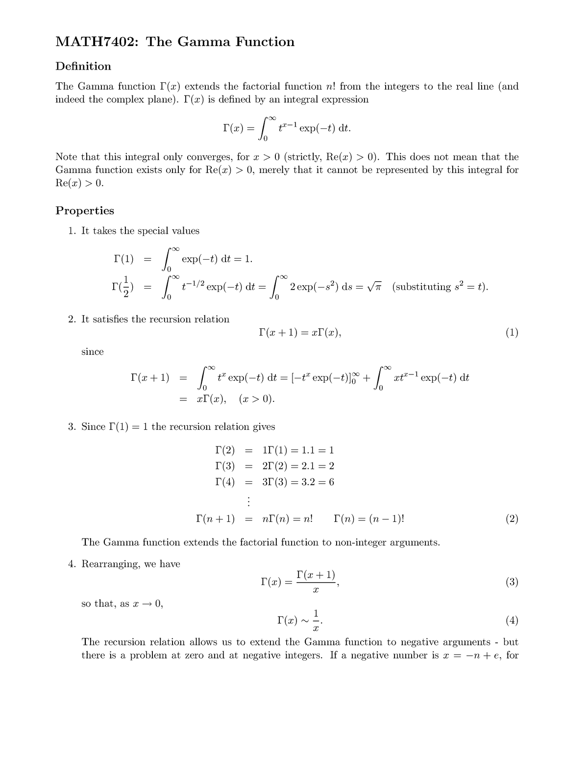 facts-about-the-gamma-function-math7402-the-gamma-function