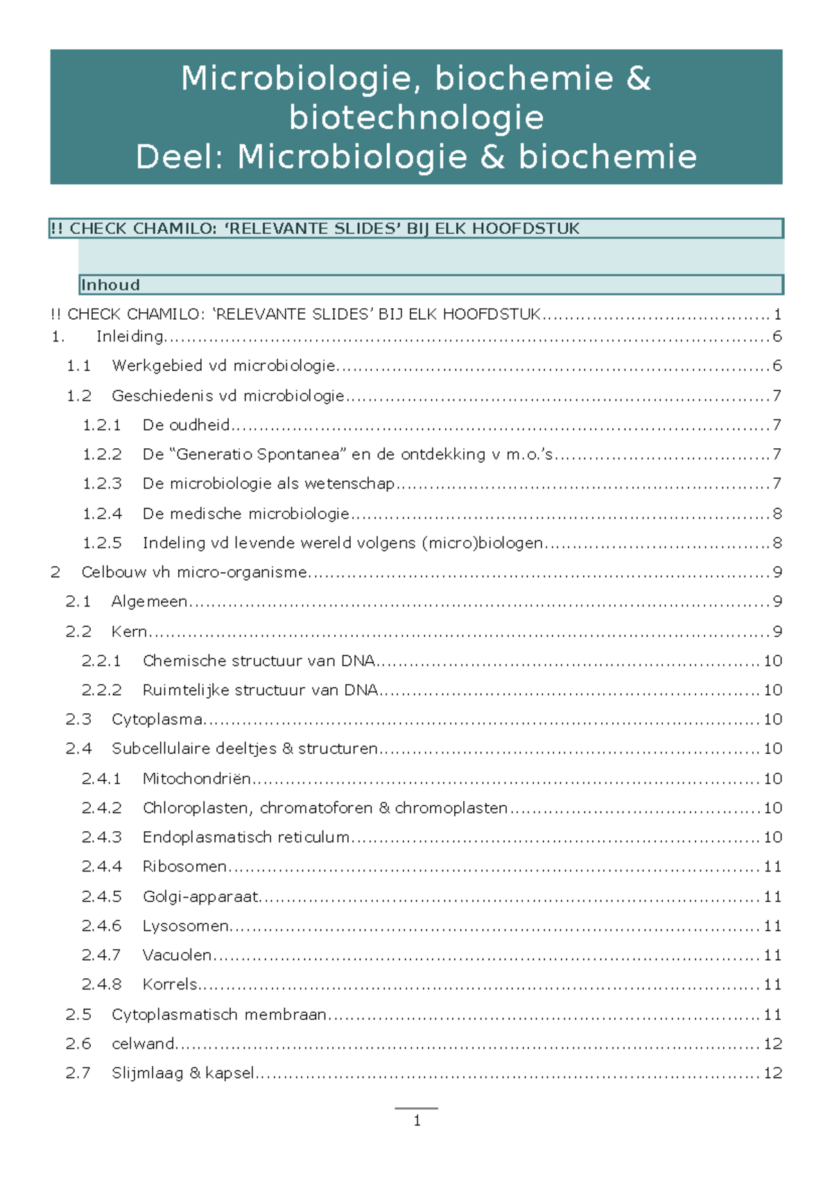 Samenvatting Microbiologie - Microbiologie, Biochemie & Biotechnologie ...