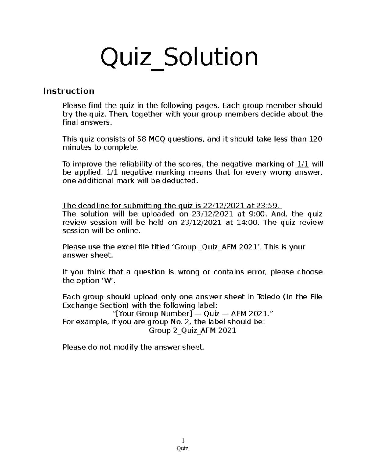 Quiz with Solution - Quiz_Solution Instruction Please find the quiz in ...