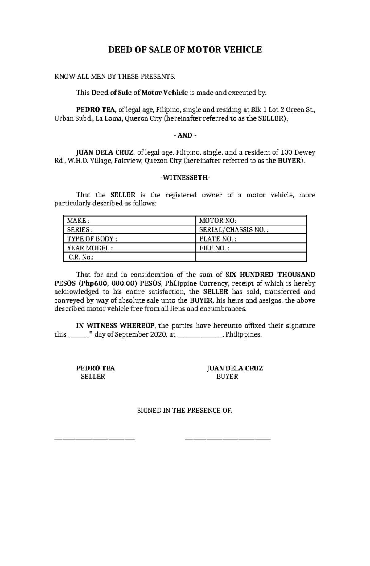 Deed-of-Sale-of-Motor-Vehicle copy - DEED OF SALE OF MOTOR VEHICLE KNOW ...