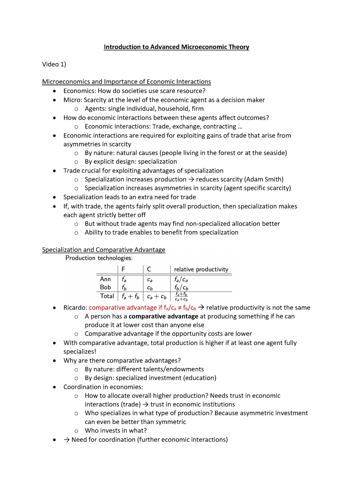 Lecture 1 Advanced Microeconomic Analysis 21/22 - Introduction To ...