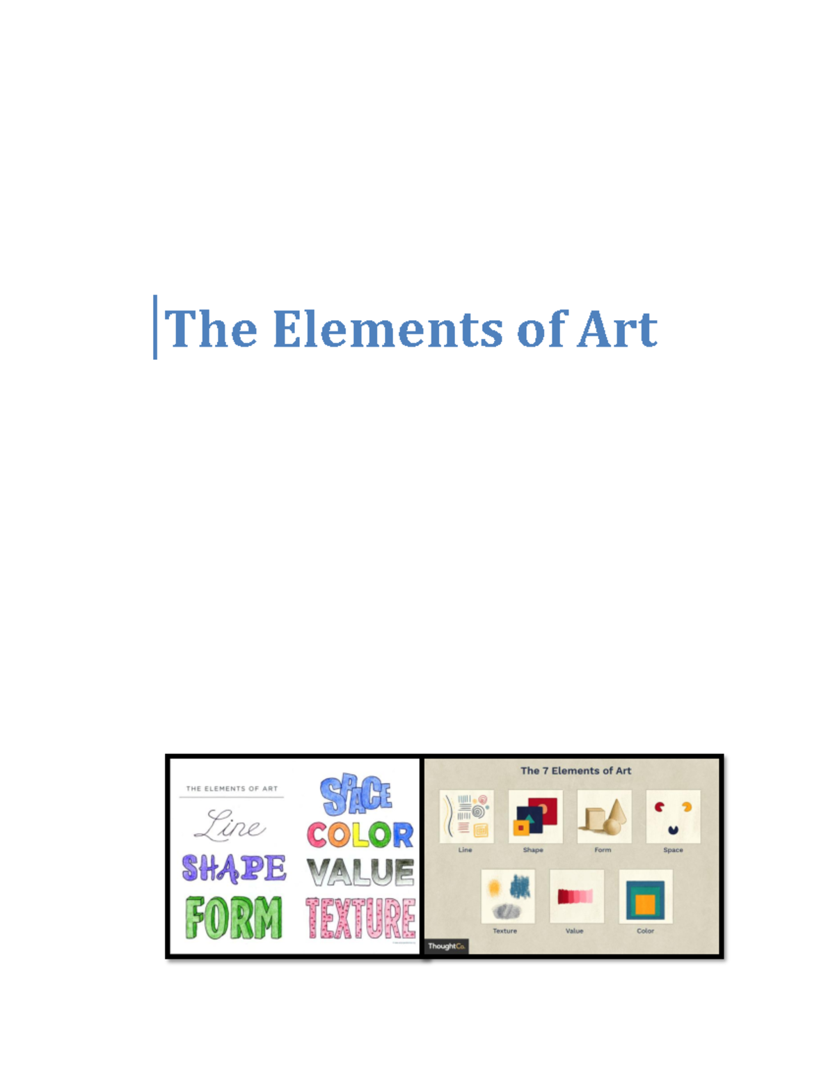 The Elements of Art - The medium is the physical means through which he ...