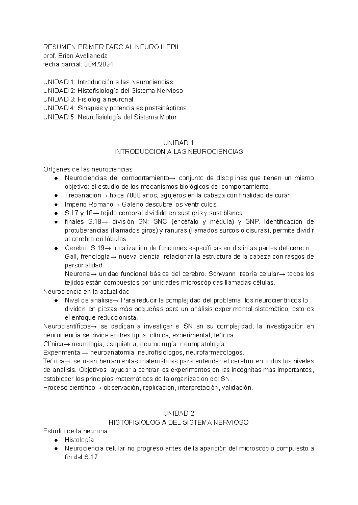 Resumen Primer Parcial Neuro II EPIL - RESUMEN PRIMER PARCIAL NEURO II ...