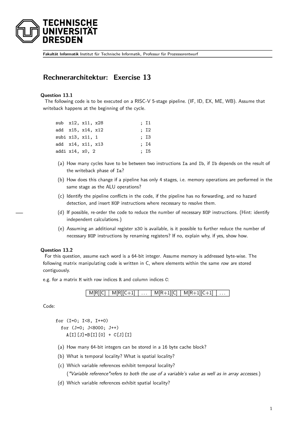 exercise-13-rechnerarchitektur-2020-fakult-t-informatik-institut-f-r