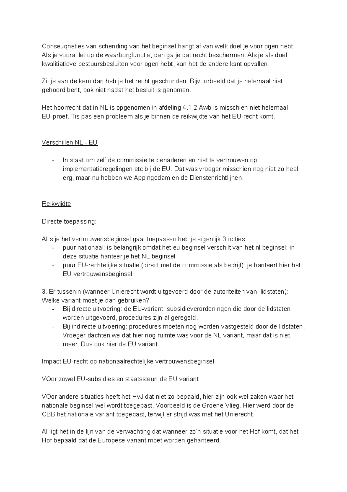 Hoorcollege Week 4 Conseuqneties Van Schending Van Het Beginsel Hangt 