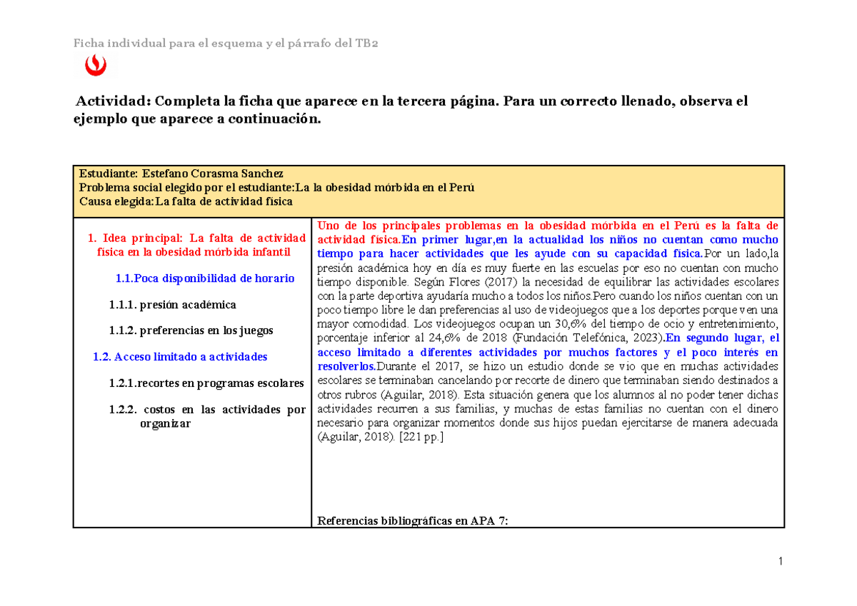 TB2 Estefano Corasma CRIE - Ficha Individual Para El Esquema Y El ...