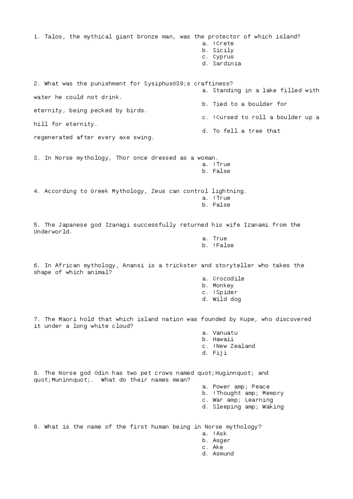 PHIL257-Worksheet-2 - Document - Talos, the mythical giant bronze man ...