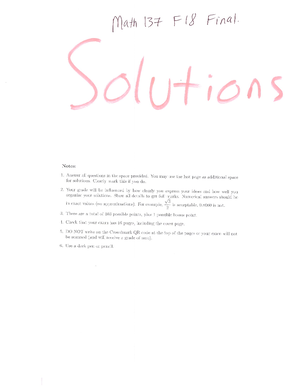Lecture Notes 137 Preview - MAT137 Lecture Notes c Tyler Holden, 2014 ...