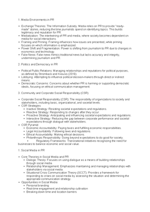 Mark 213 2024 Public Relations Plan Brief - Worth: 40 % of the final ...