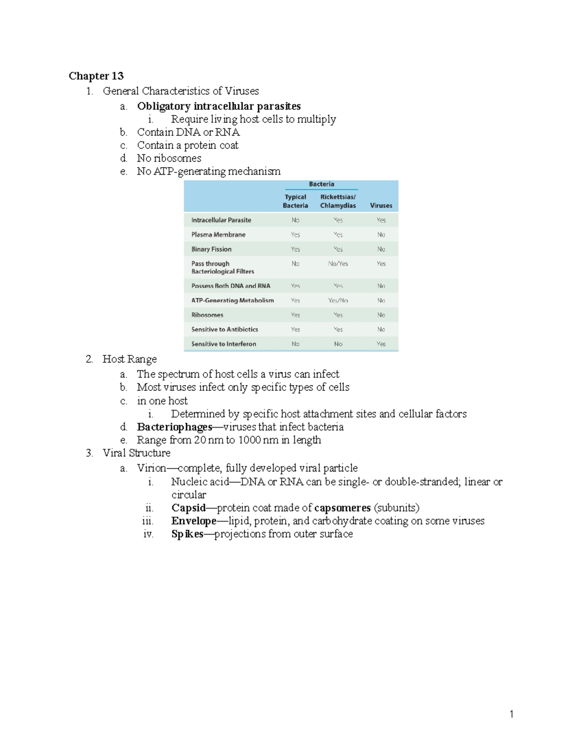NRSG 205 - Microbiology Week 5 - Chapter 13 General Characteristics of ...