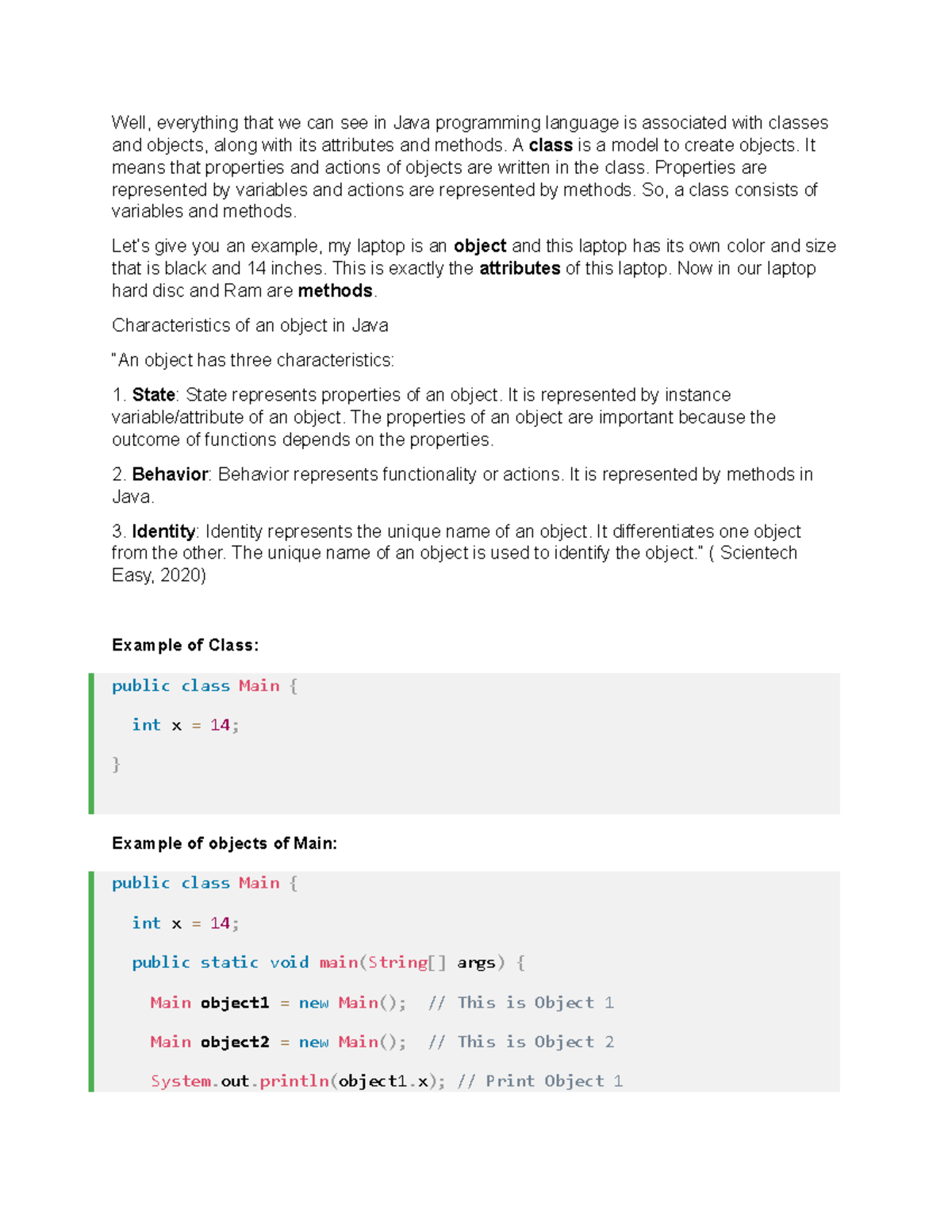 Discussion Forum Unit 4 - Well, everything that we can see in Java ...