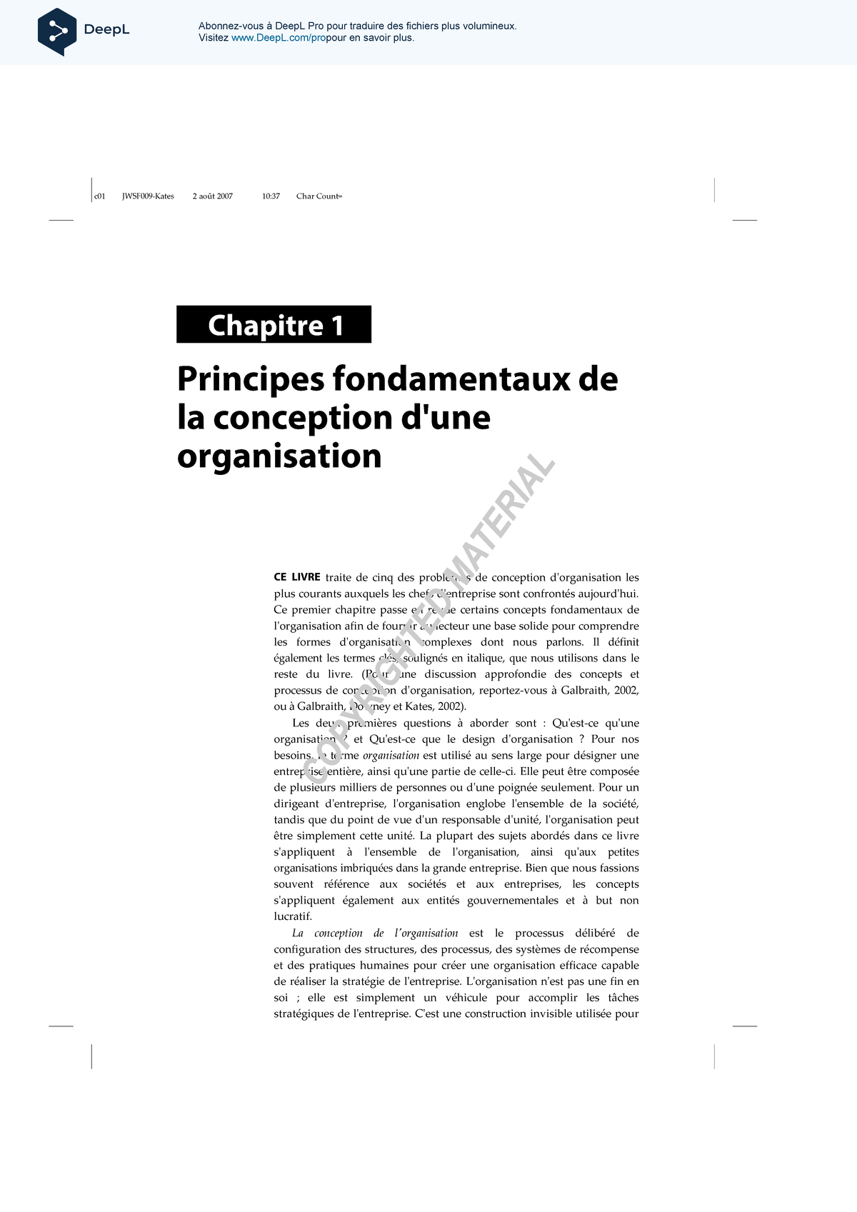Od Fundamentals Of Organizational Design Fr 1 C01 JWSF009 Kates 2 Ao