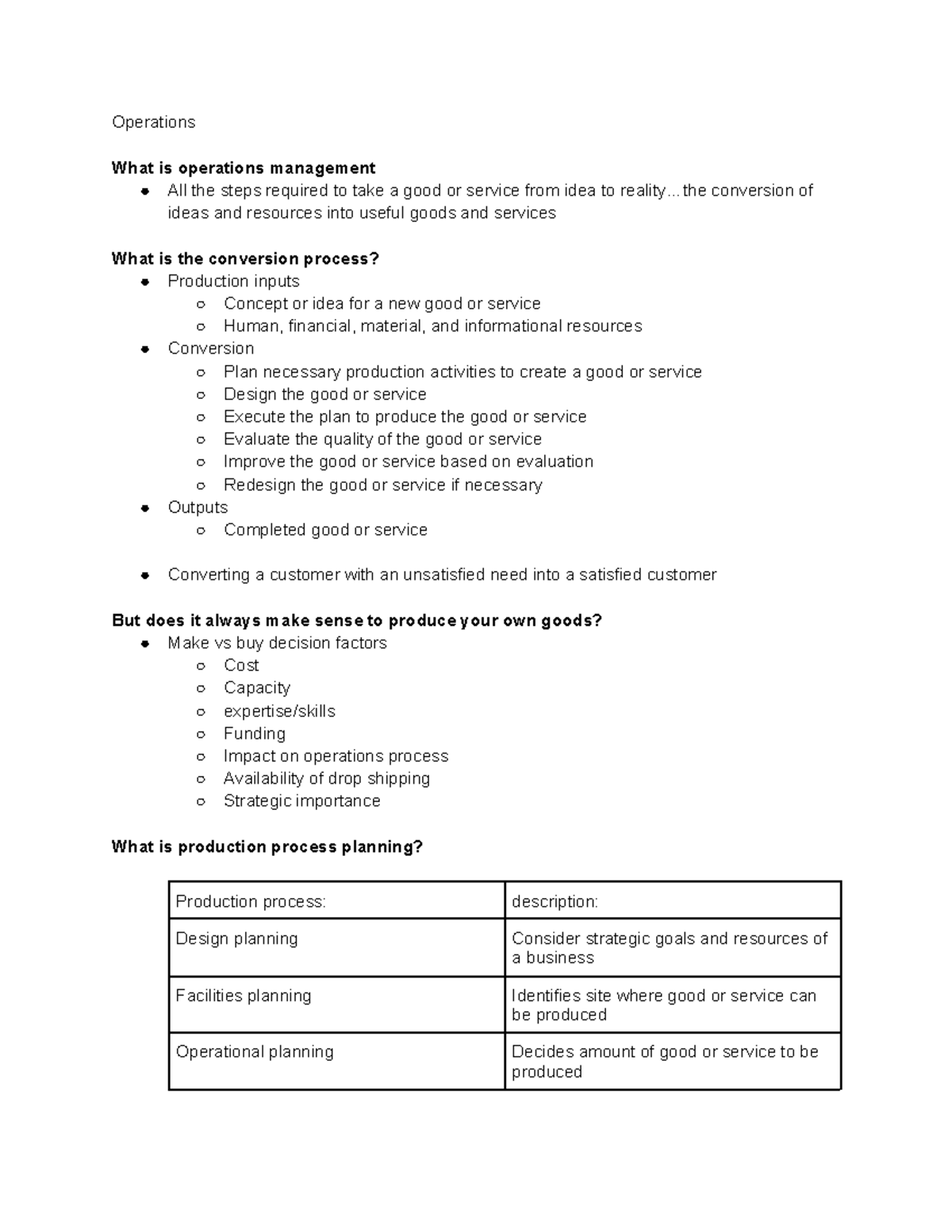 BU121 Operations Operations What Is Operations Management All The