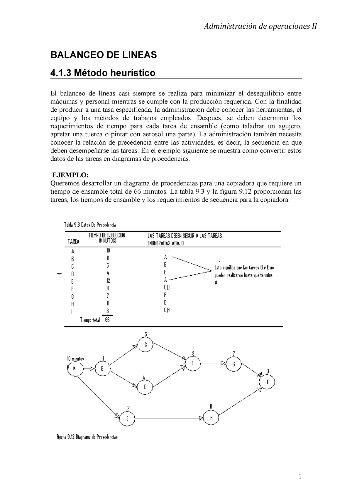 54051752 4 1 3 Metodo Heuristico Balanceo De Lineas 41 Método Heurístico El Balanceo De 8199