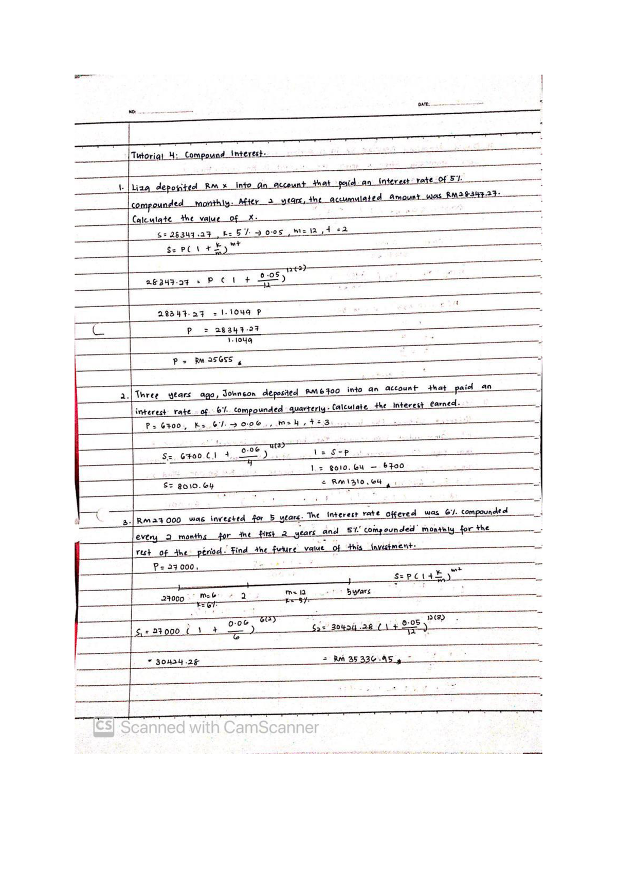 Tutorial Chapter 4 - Business Mathematic - Studocu