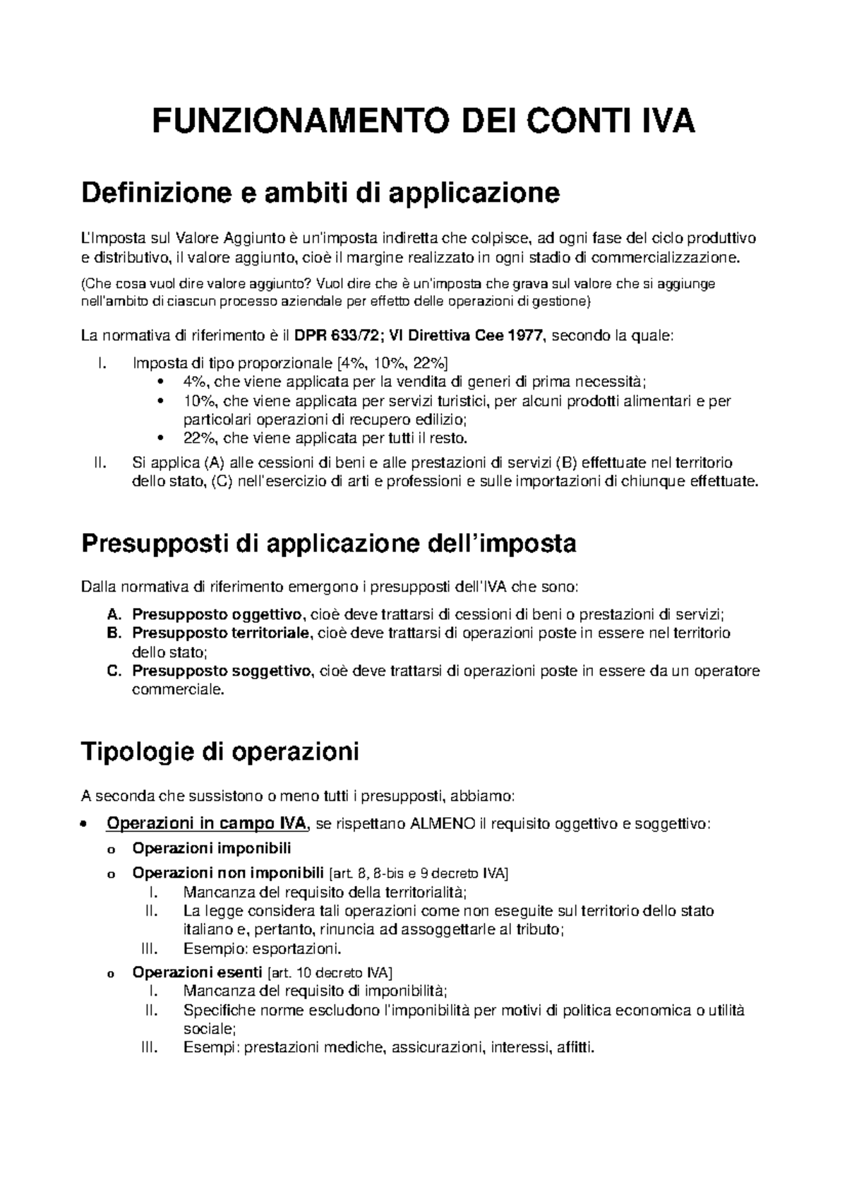 Contabilita Iva Appunti E Slide Studocu