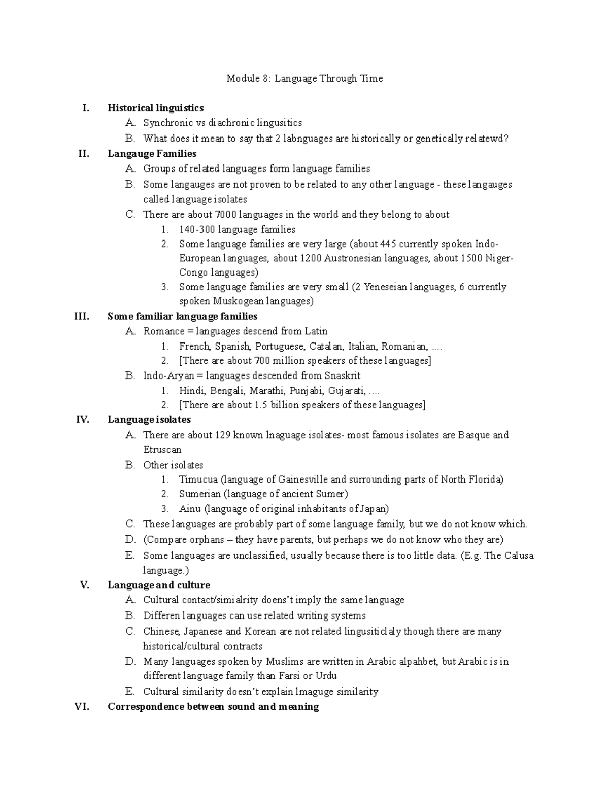Module 8 Language Through Time - Module 8: Language Through Time I ...