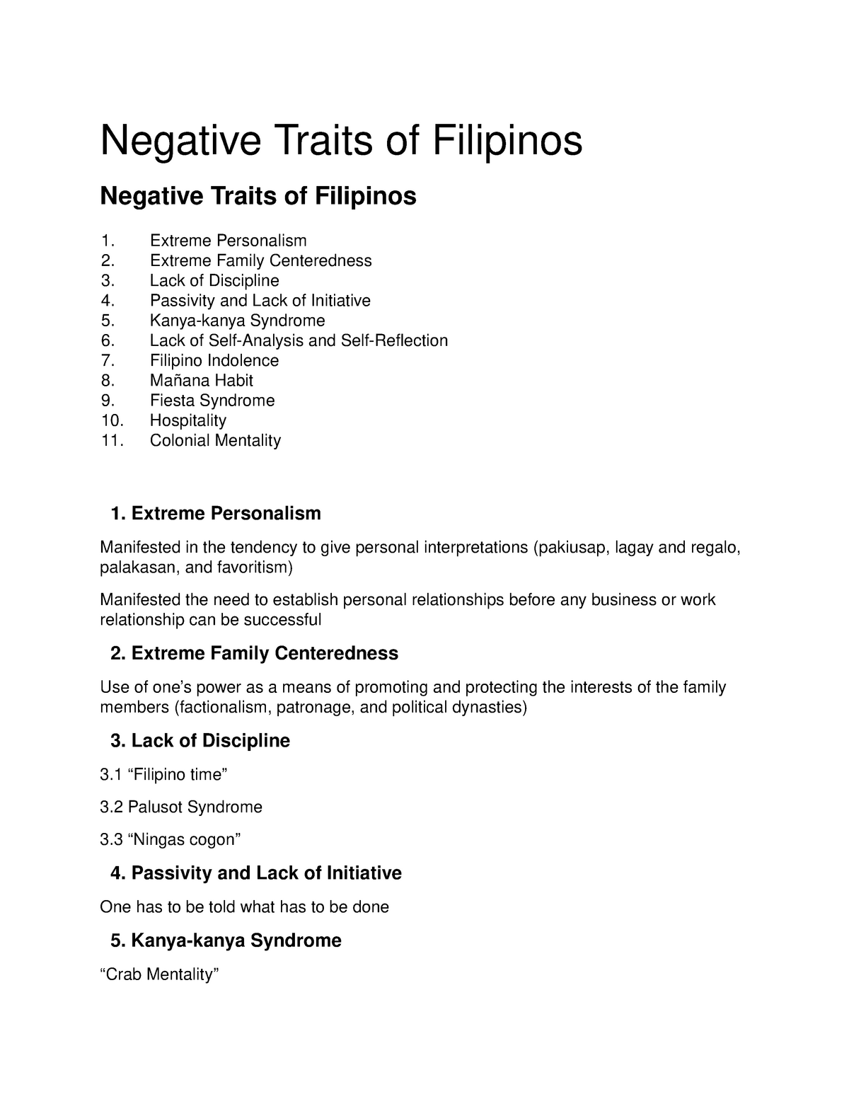 negative-traits-of-filipinos-national-service-training-program-1-tip-studocu